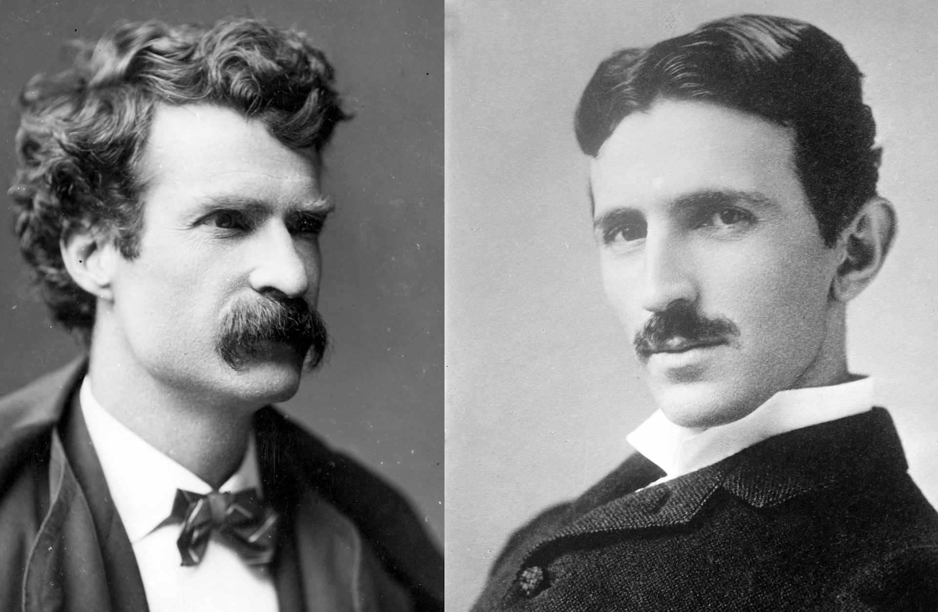 Mark Twain and Nikola Tesla.