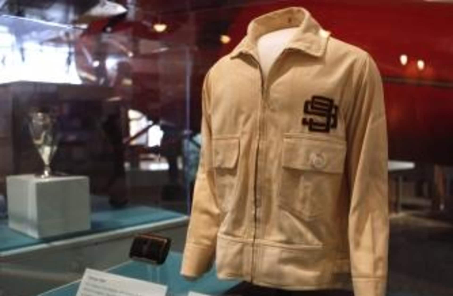 A flight suit jacket designed by Amelia Earhart is seen on display at the Smithsonian's National Air and Space Museum in Washington, in the "Pioneers of Flight" gallery. The jacket is from a suit called the "Ninety-Nines Flying Suit." (Credit: AP Photo/Jacquelyn Martin)