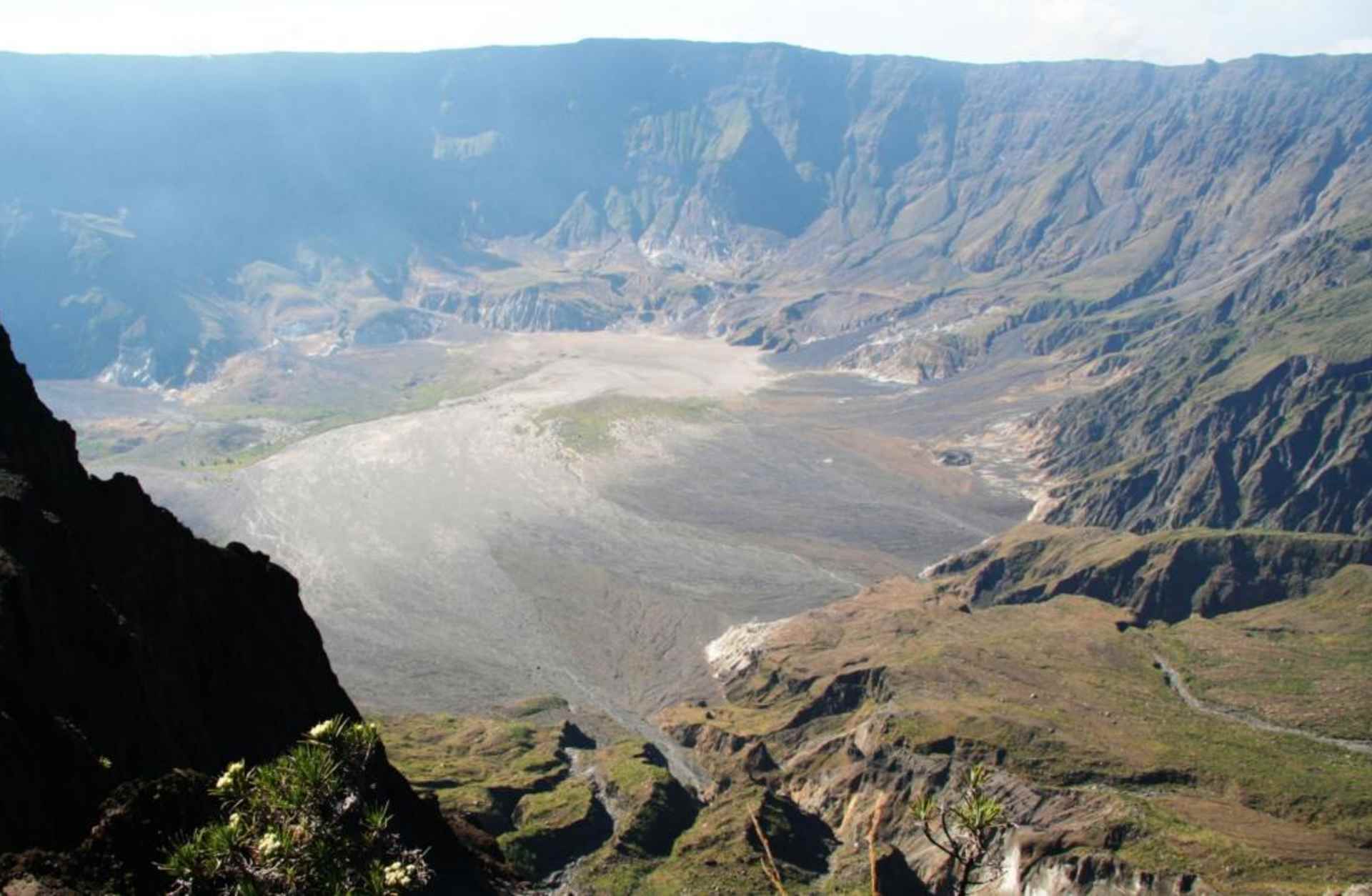 A view from the craters edge of Mount Tambora on the island of Sumbawa in Indonesia. (Credit: Adam Majendie/Bloomberg via Getty Images)