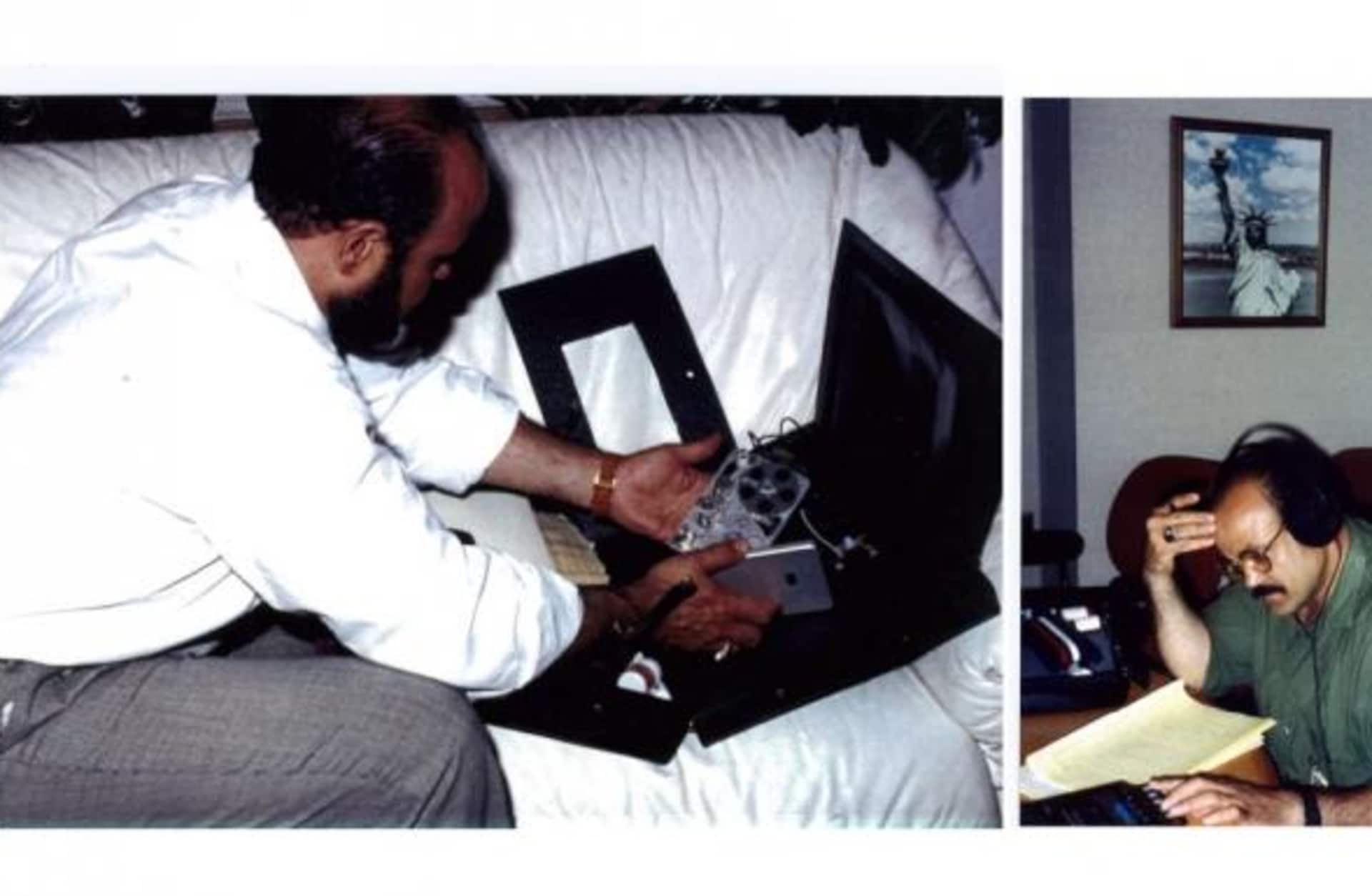 As an undercover agent in the early to mid 1990s, Salem worked with analog recording equipment (shown on the left) when taping the terrorists. Salem spent months translating the tapes he made of terrorist discussions, which were almost all in Arabic, for use in court.