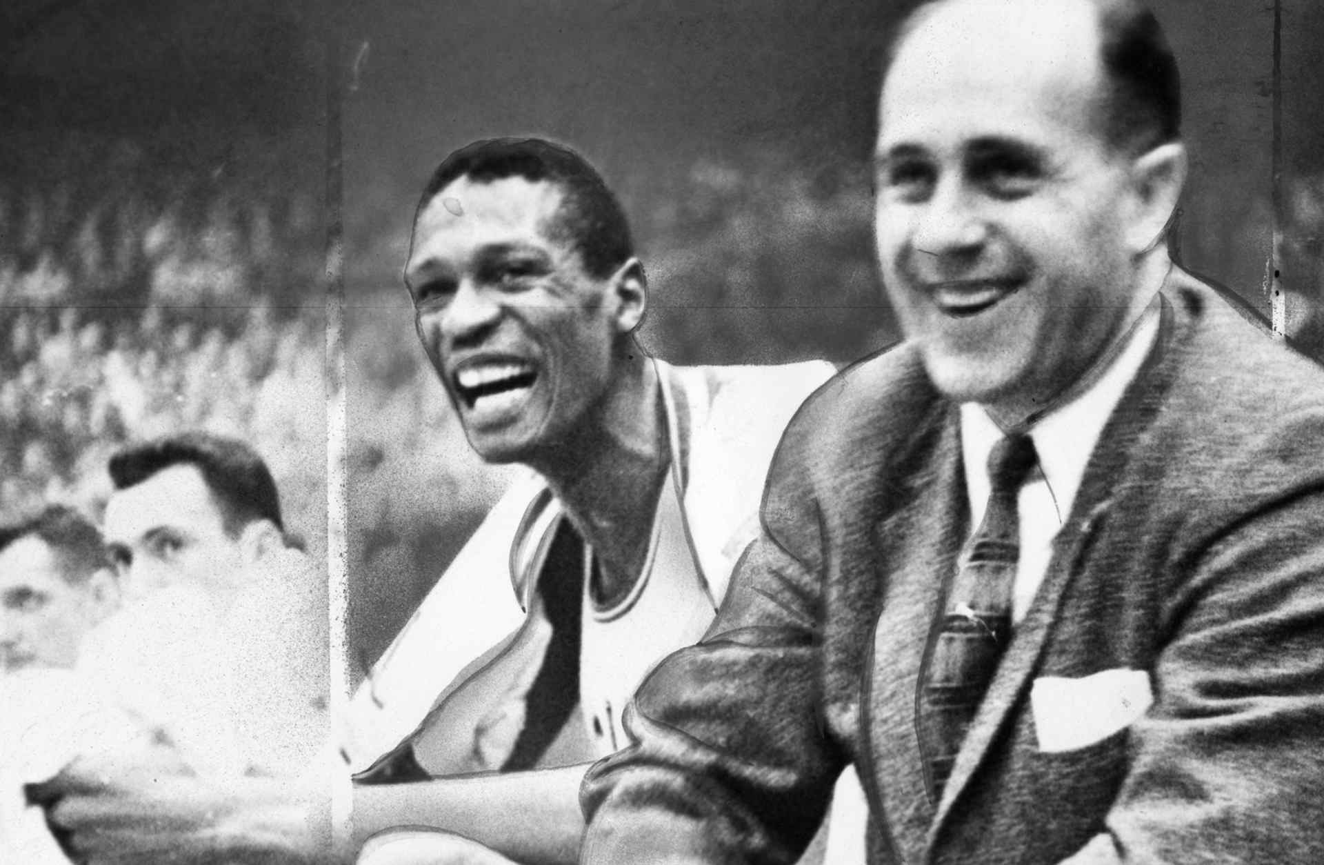 The Celtics took off after the acquisition of Bill Russell (left) by Red Auerbach.