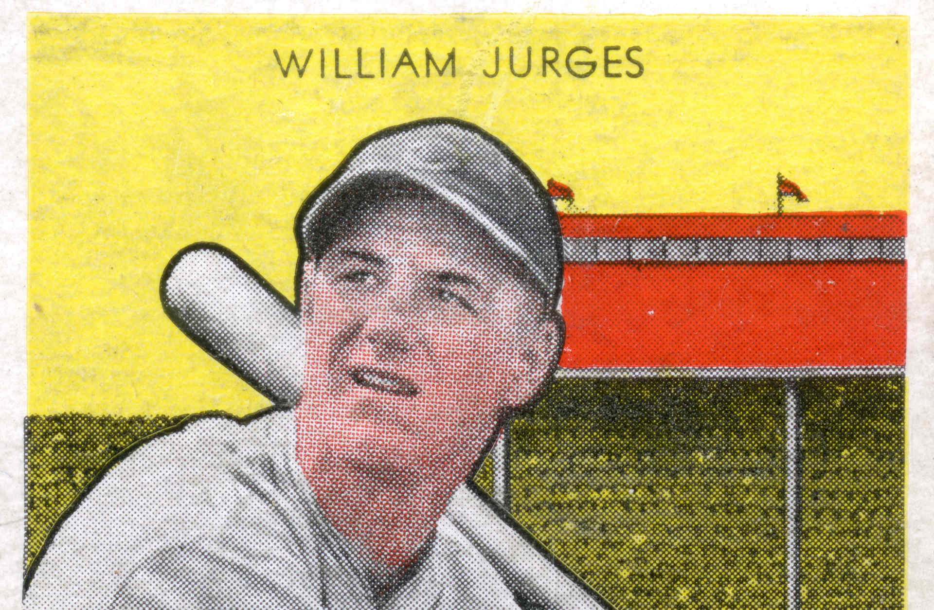 Cubs shortstop Billy Jurges, featured on a 1933 baseball card.