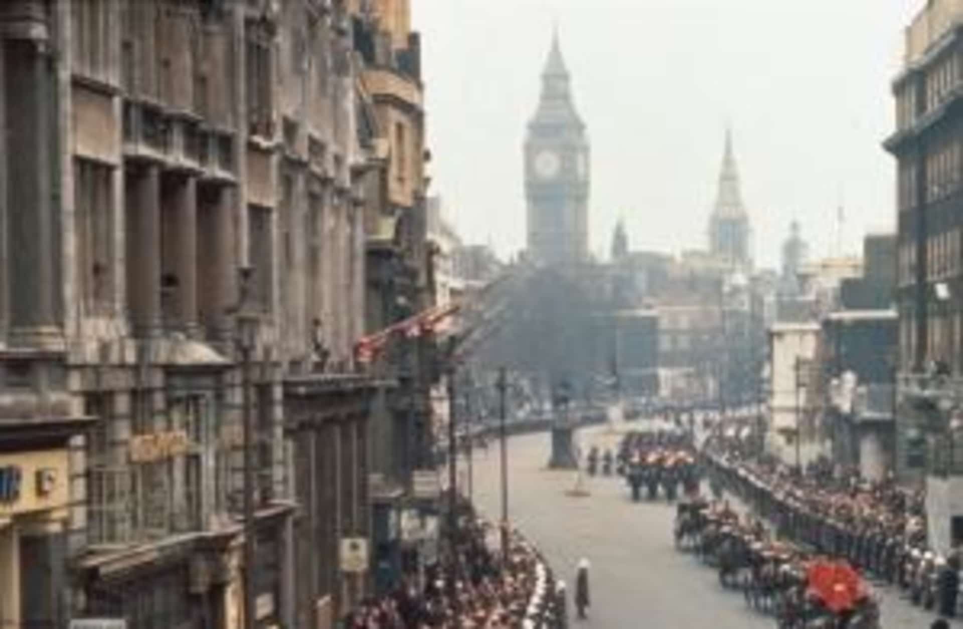 Churchill's funeral cortege, January 30, 1965