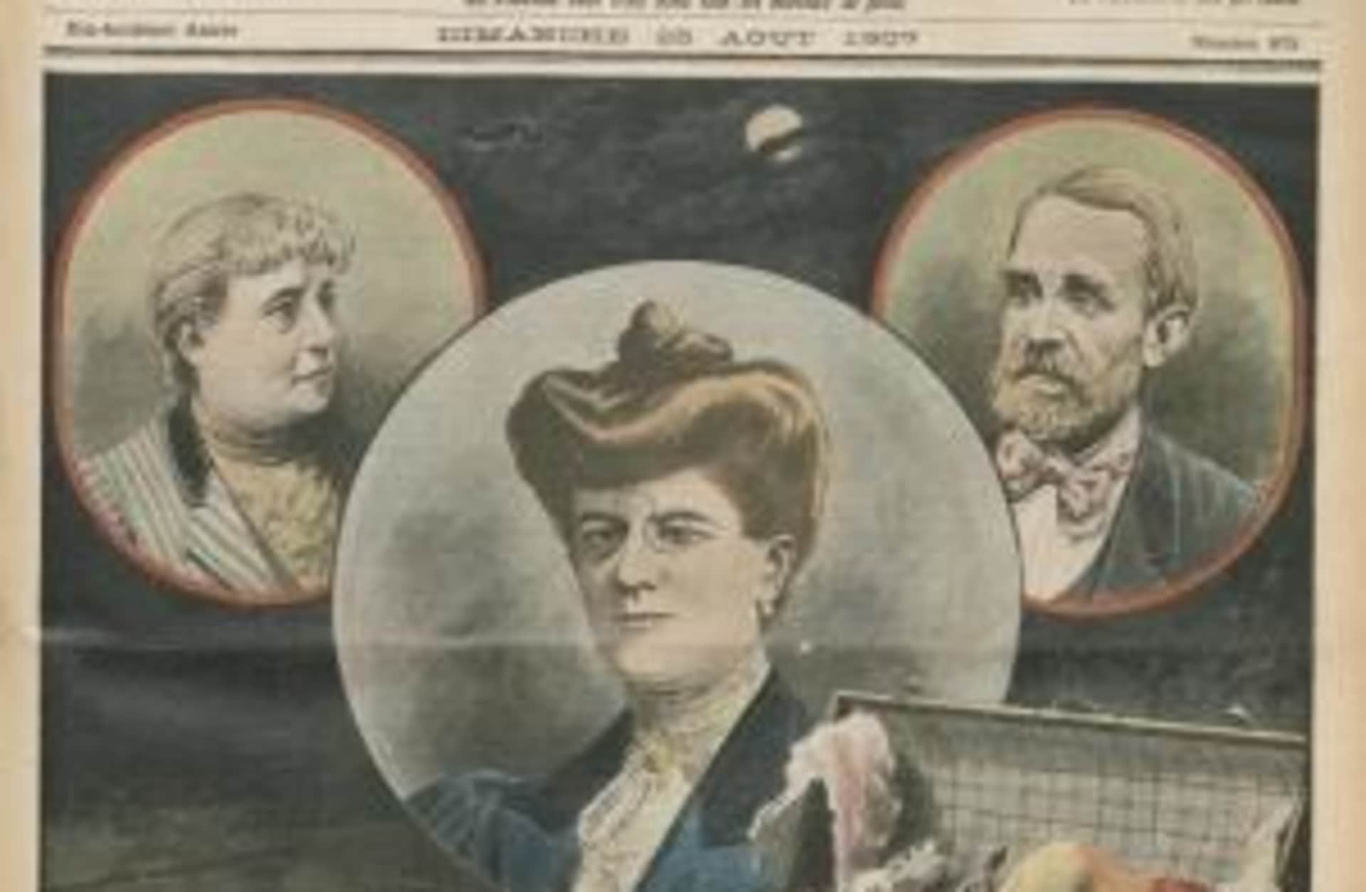 Cover of French Journal Le Petit Journal, No. 875 from August 25, 1907, about the murder case around Vere St. Leger Goold, Irish tennis player. Goold was later convicted of murder and sent to Devil's Island, French Guyana.