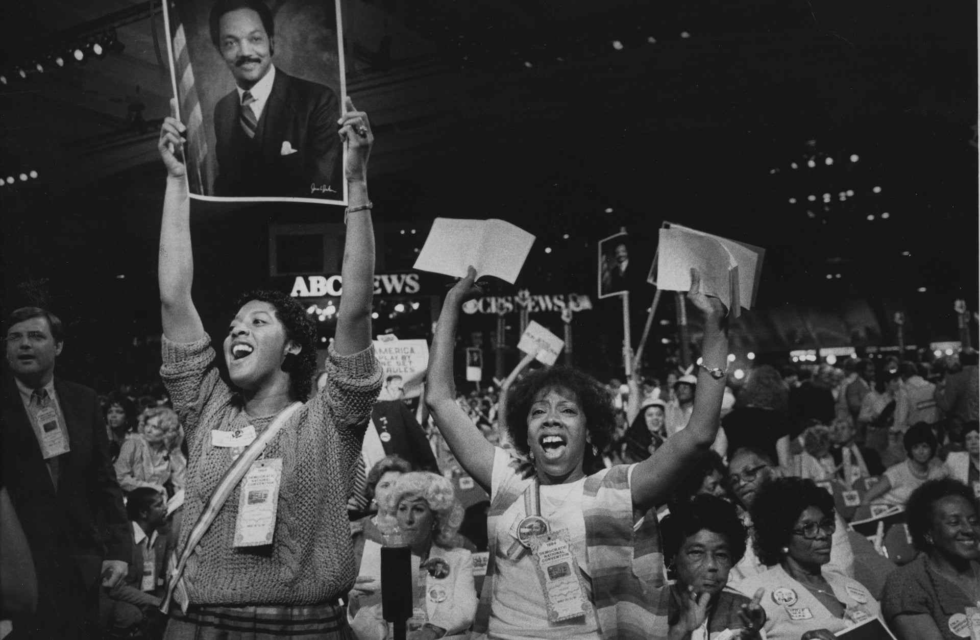 Jesse Jackson supporters at the 1984 Democratic National Convention