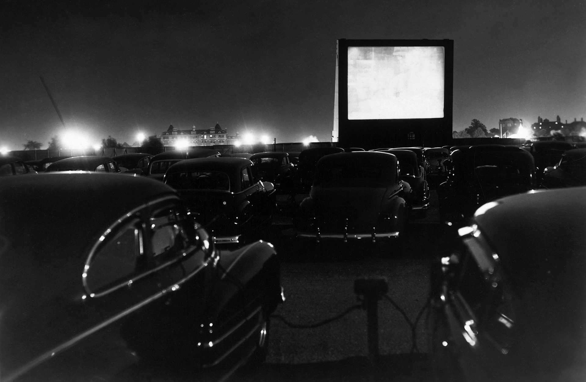 New York's Bronx Whitestone Drive-In movie theater, 1950s.