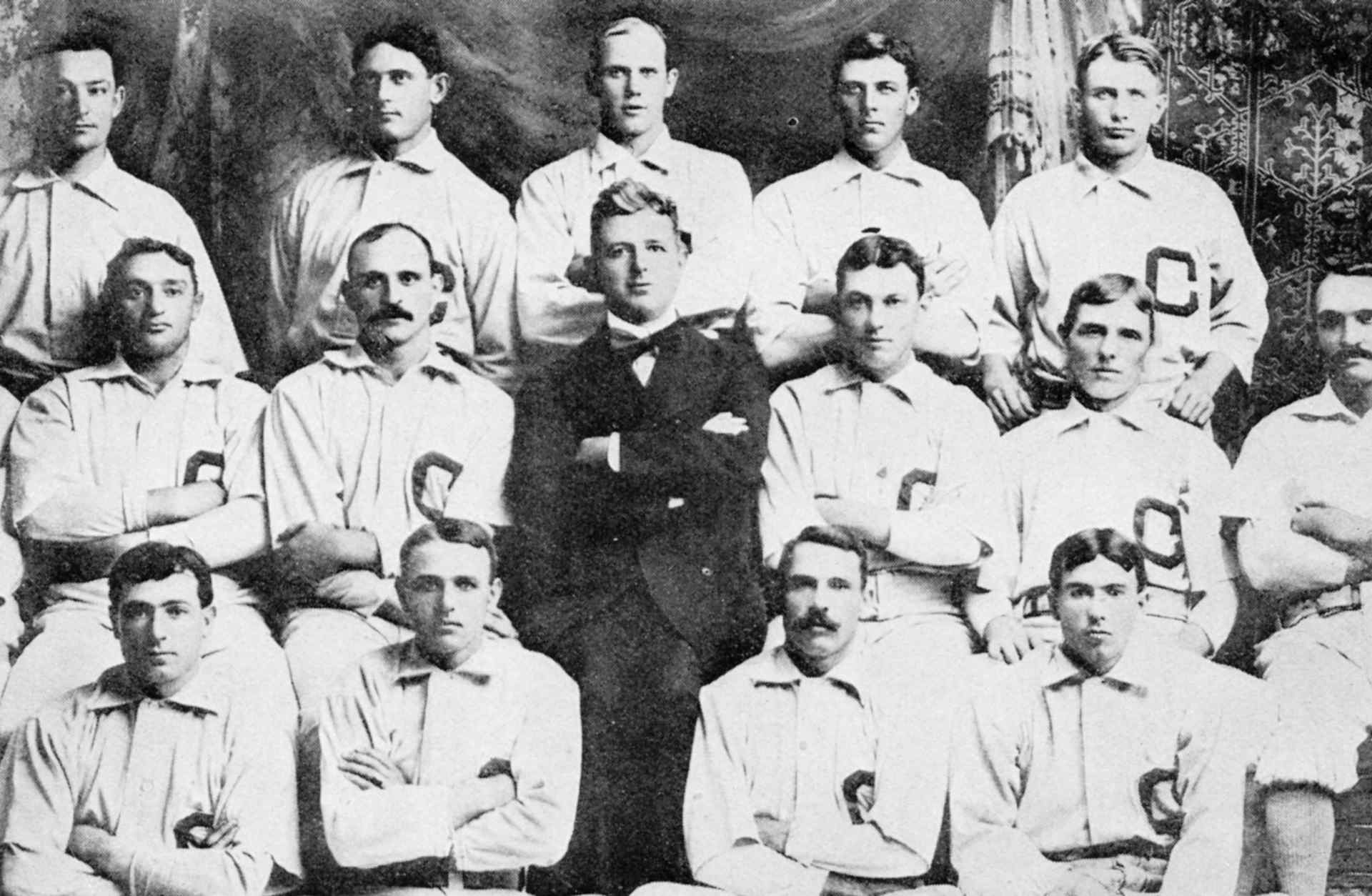 1900 Chicago White SoxCHICAGO - 1900. The Chicago White Sox in their first year of existence, included owner Charles Comiskey, seated in street clothes, and Dummy Hoy, seated front row, second from right. (Photo by Mark Rucker/Transcendental Graphics, Getty Images)