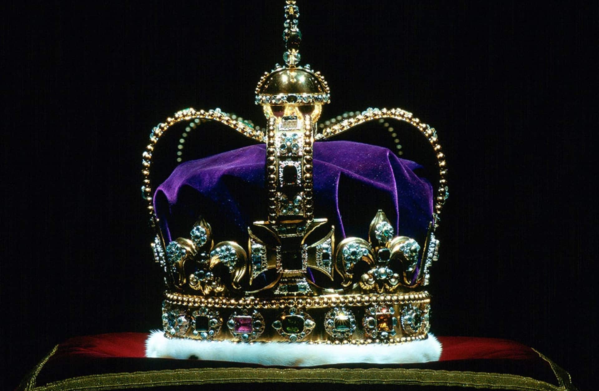 St. Edward's Crown, the Coronation Crown of England, is made of gold and set with 444 semi-precious stones.