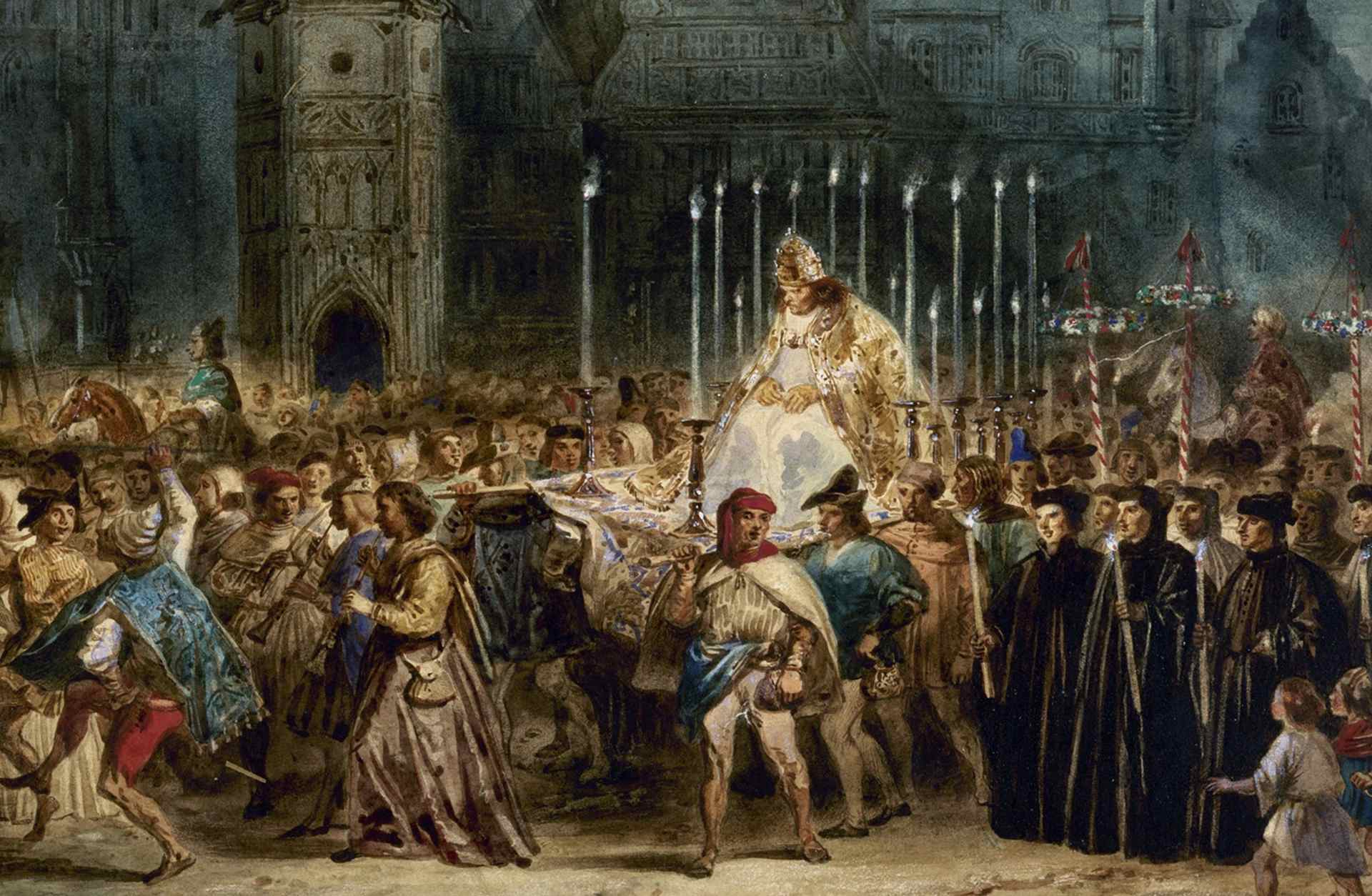 The Feast of Fools (La Fête des Fous) by Victor Hugo. Museum: Maison de Victor Hugo.