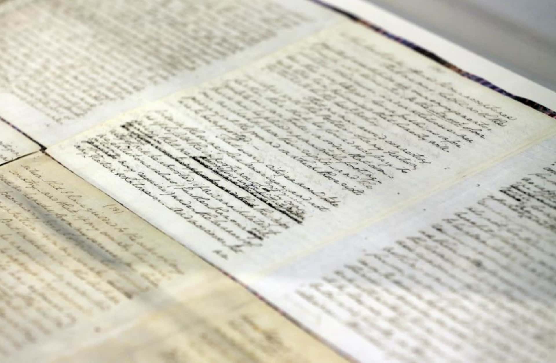 George Washington's Farewell Address, written in his own hand, on display at the New York State Museum. (Credit: Mike Groll/AP Photo)