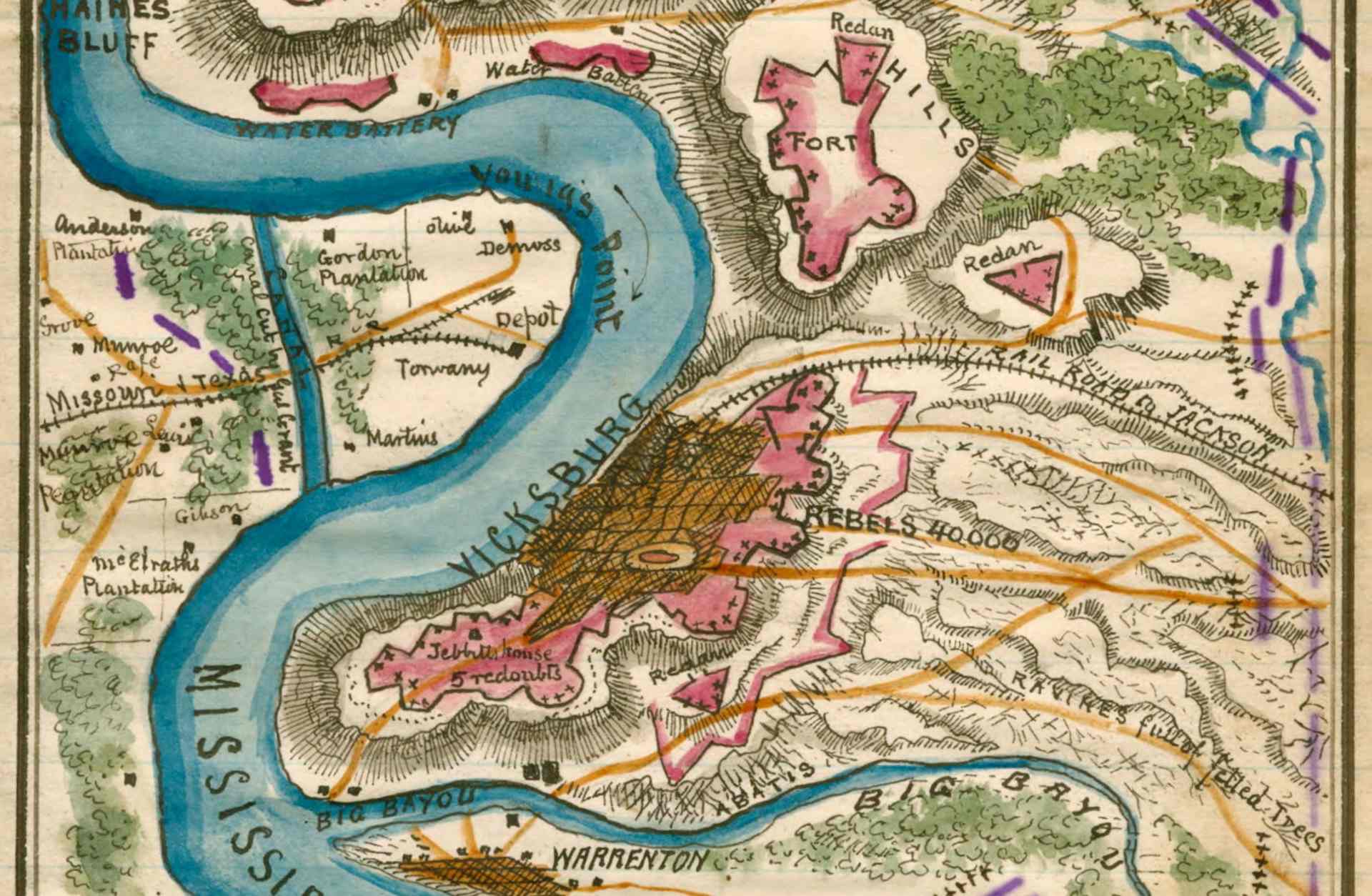 Siege of Vicksburg map