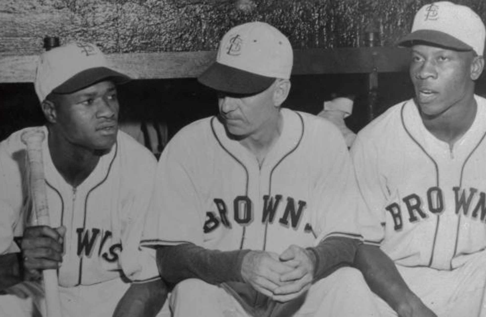 Hank Thompson and Willard Brown of the St. Louis Browns