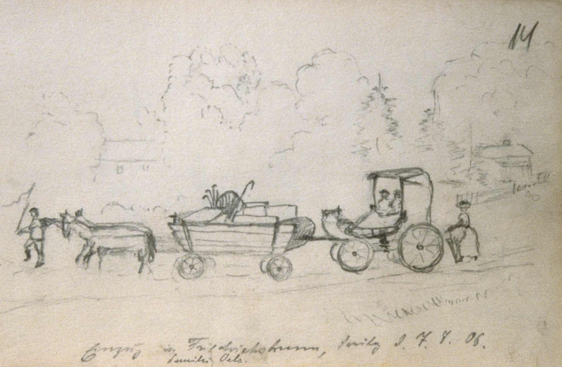 Drawing from Adolf Hitler's sketchbook