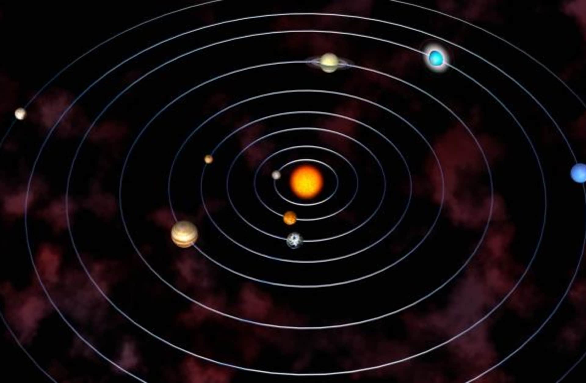 Image of the nine planet solar system.