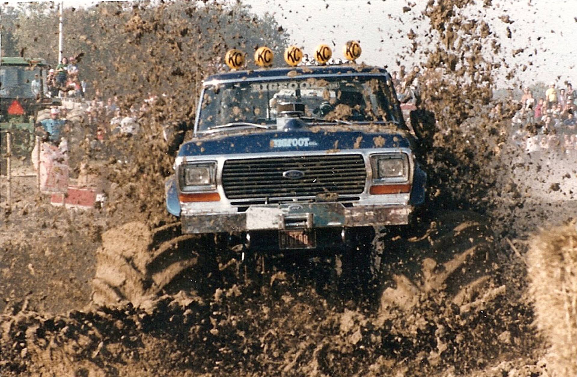In addition to car crushing, monster-truck events often include mud-bogging competitions.