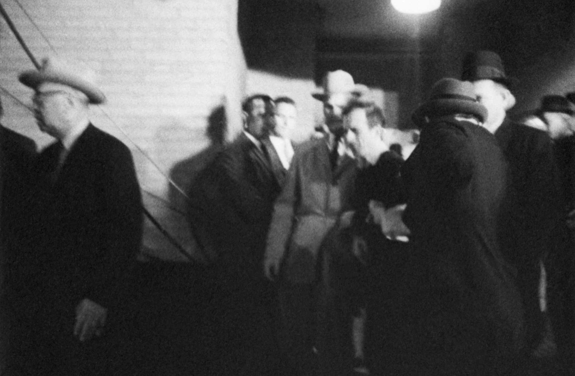 Cowboys players watched the shooting of Lee Harvey Oswald by Jack Ruby on a black-and-white TV in the locker room in Cleveland.