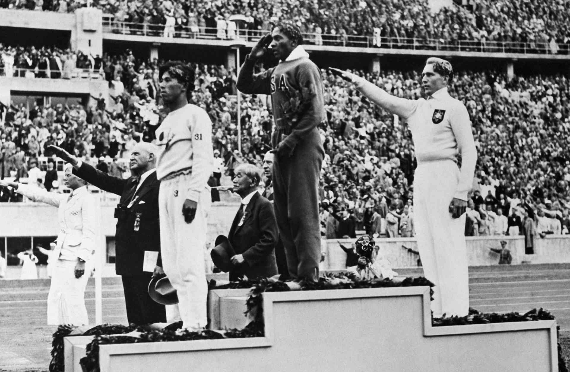 Gold medalist Jesse Owens, 1936 Olympics