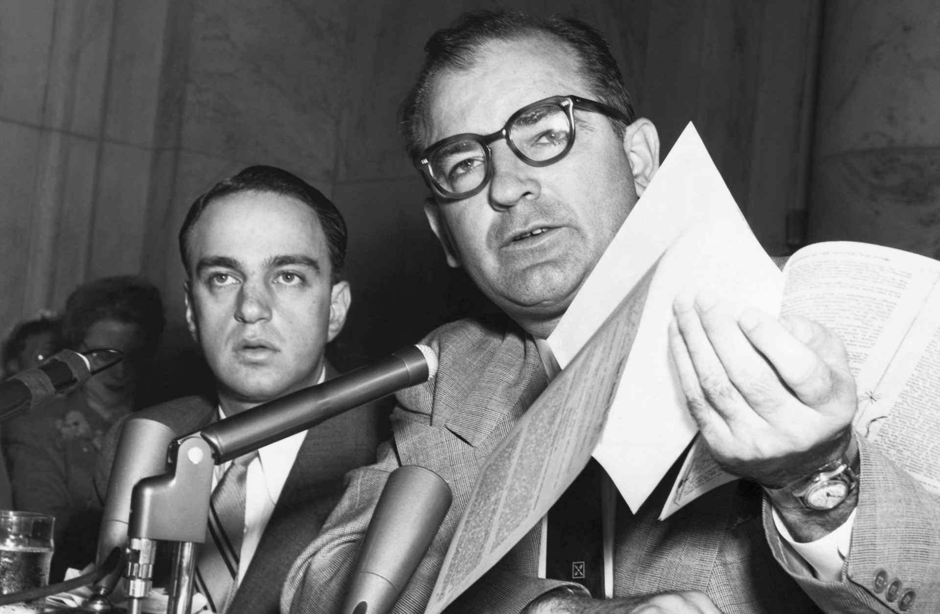 McCarthy hearings, Senator Joseph McCarthy, Roy Cohn