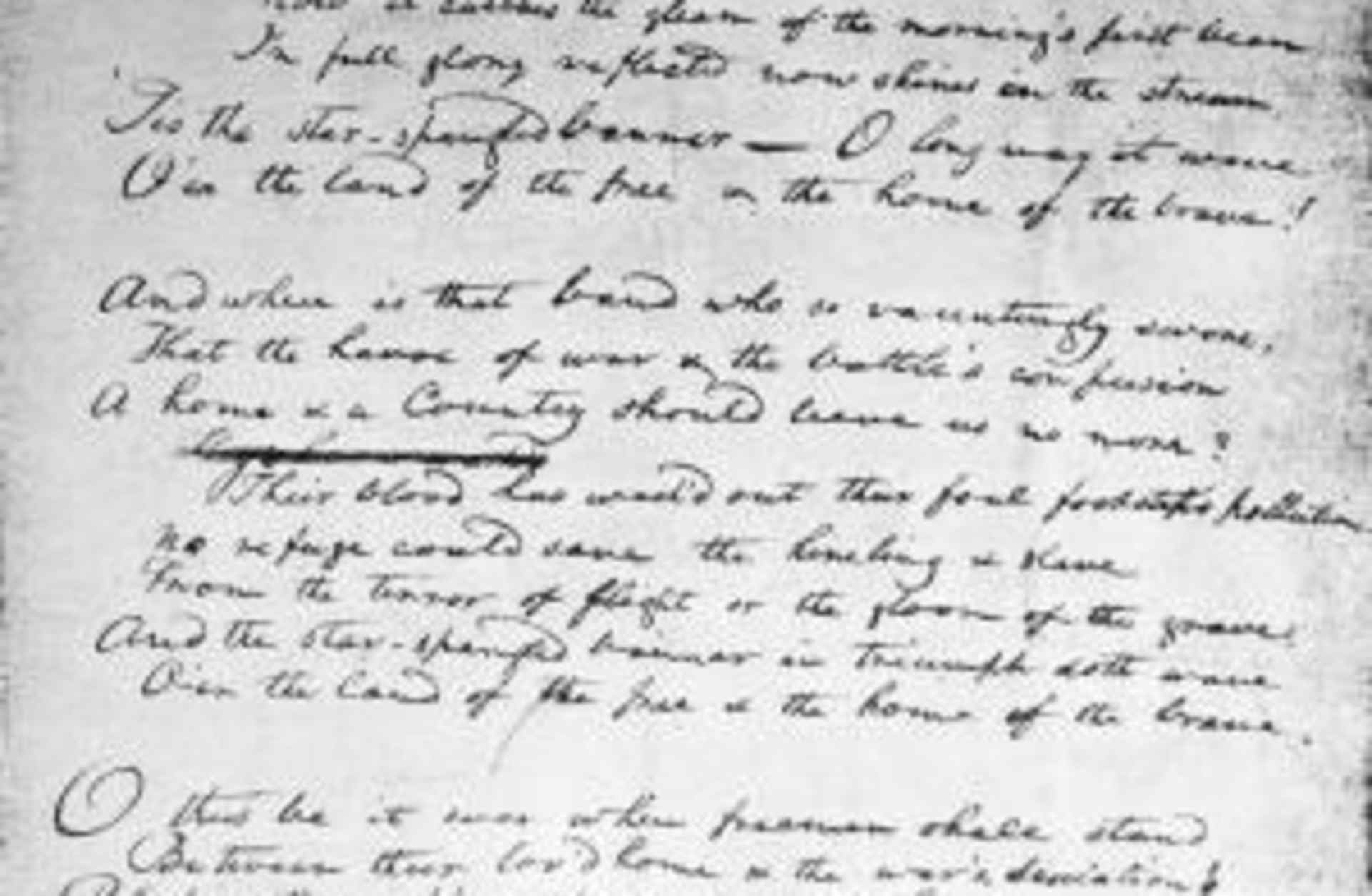Key's handwritten draft