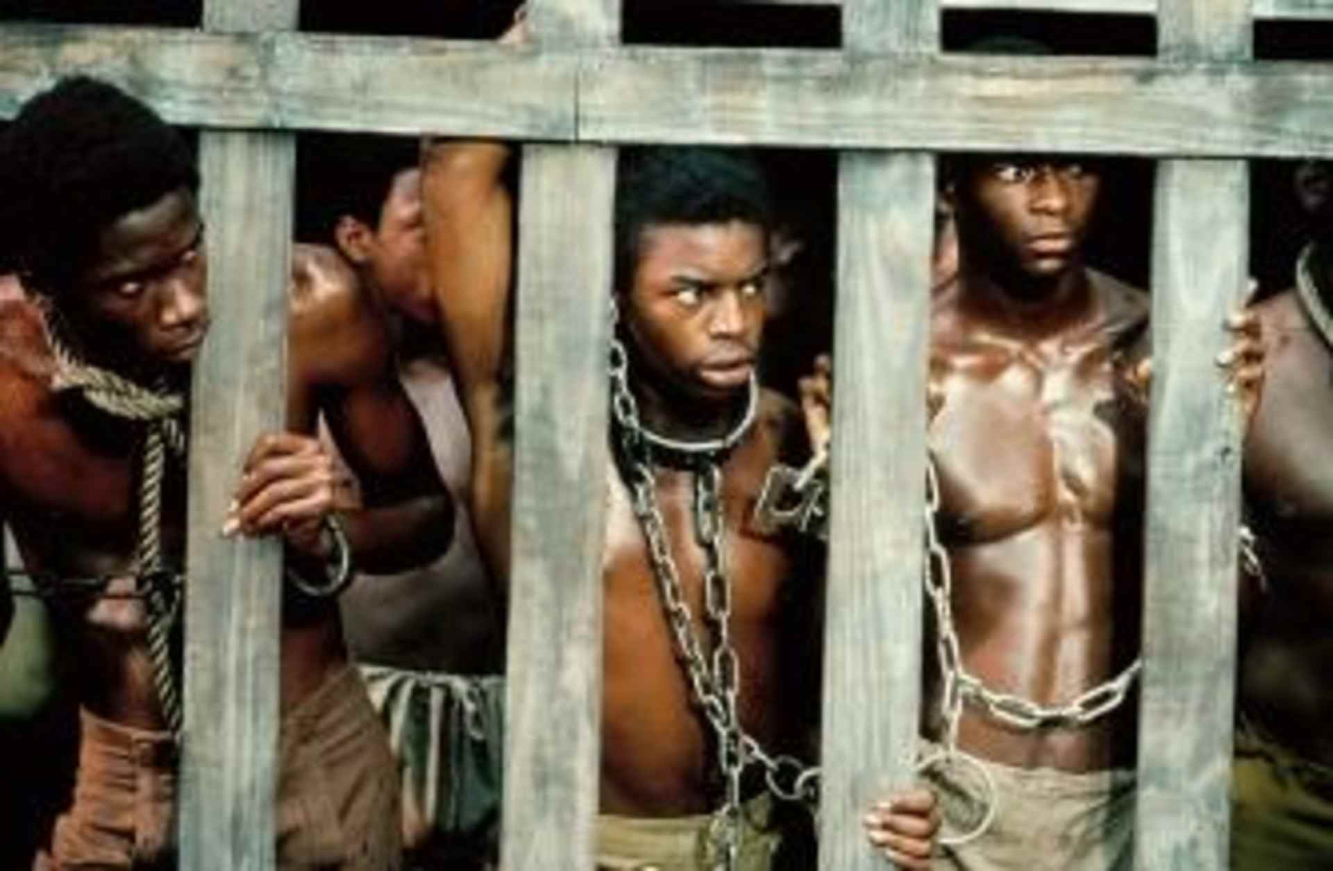 Kunta Kinte (LeVar Burton, center) in "Roots."  (Credit: ABC Photo Archives/Getty Images)