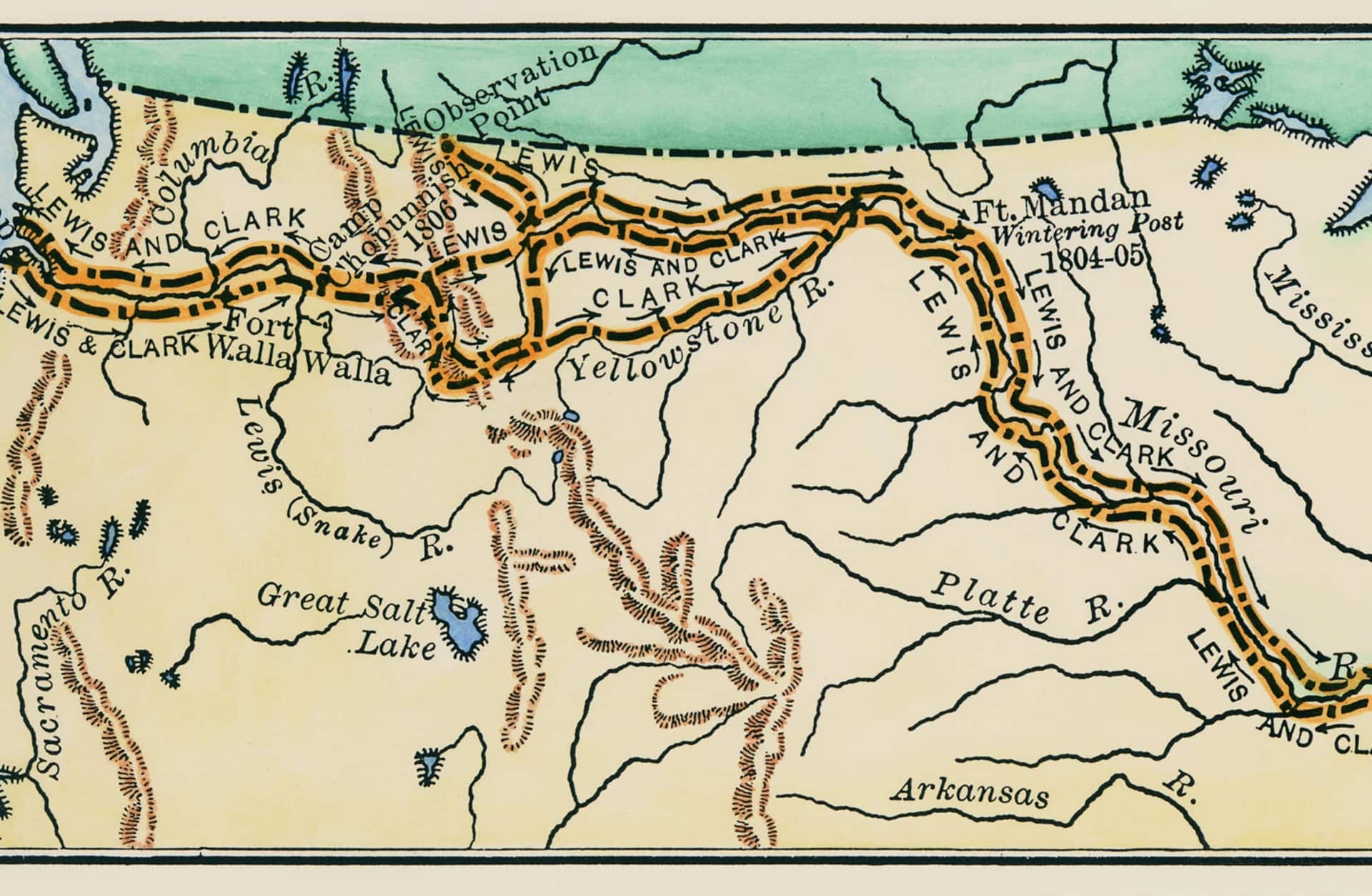 Lewis and Clark Expedition Route