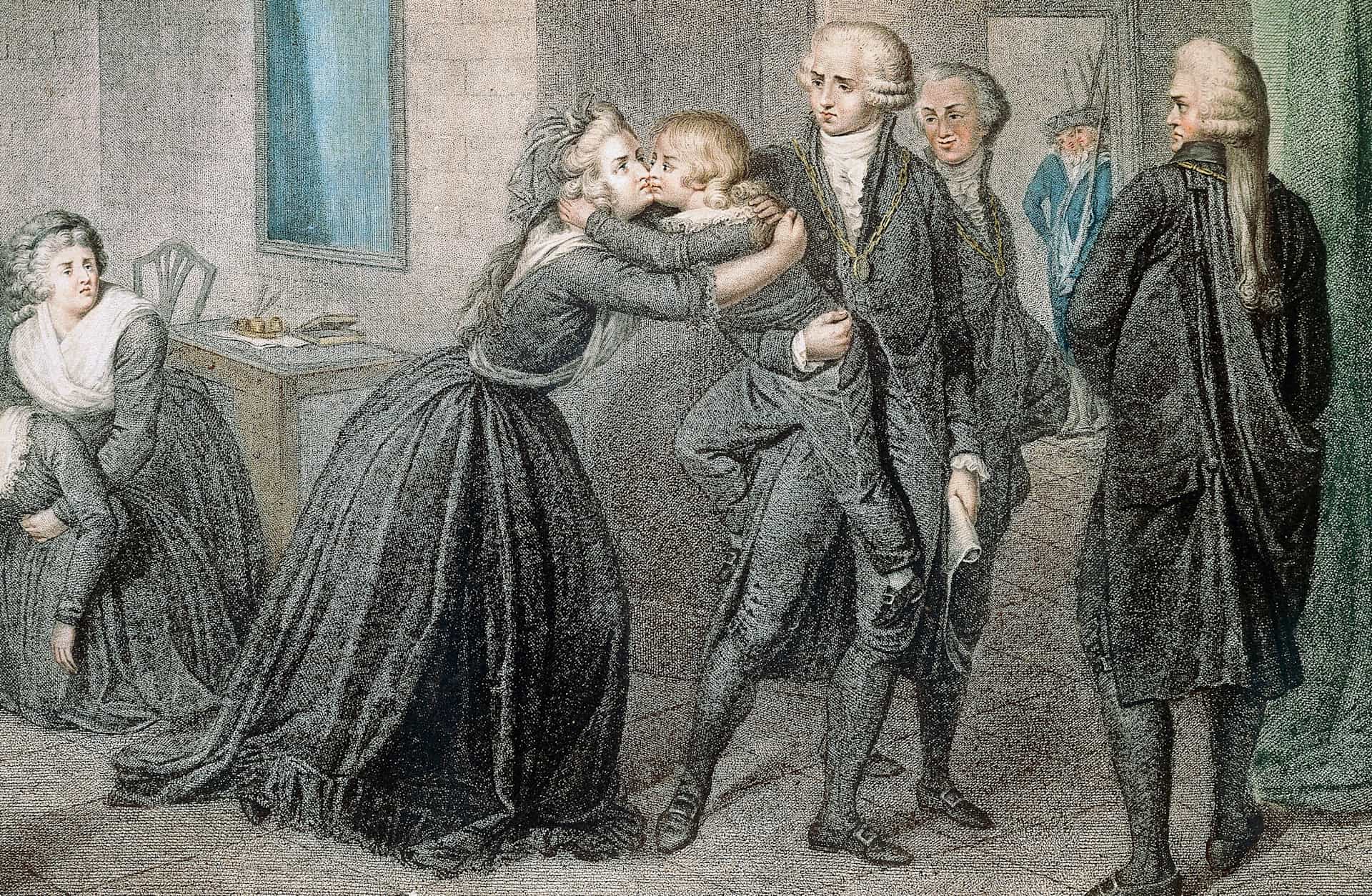 Louis XVII being taken away from his mother, Marie Antoinette