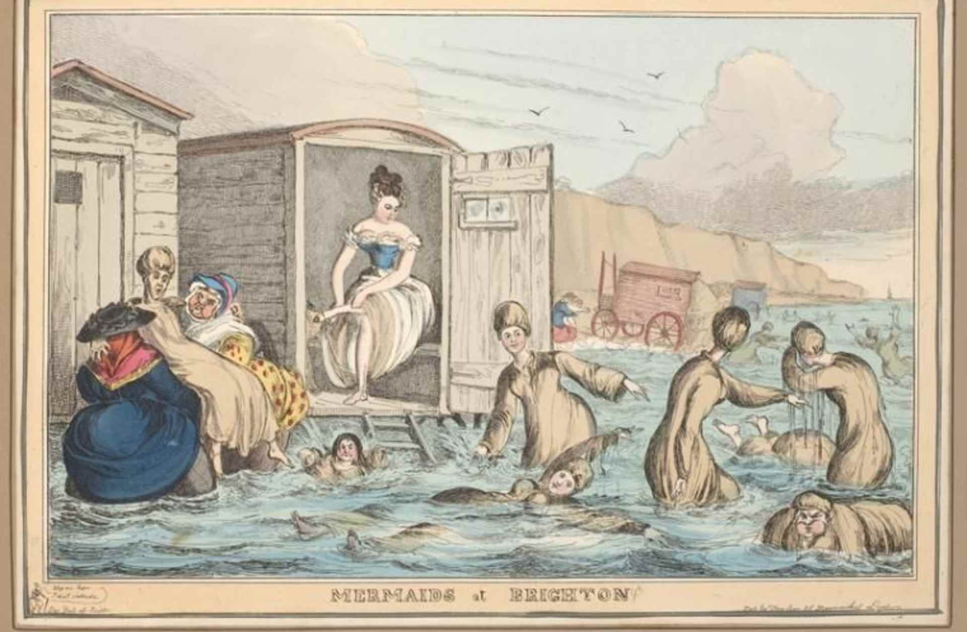 'Mermaids at Brighton,' an 1829 painting by artist William Heath.