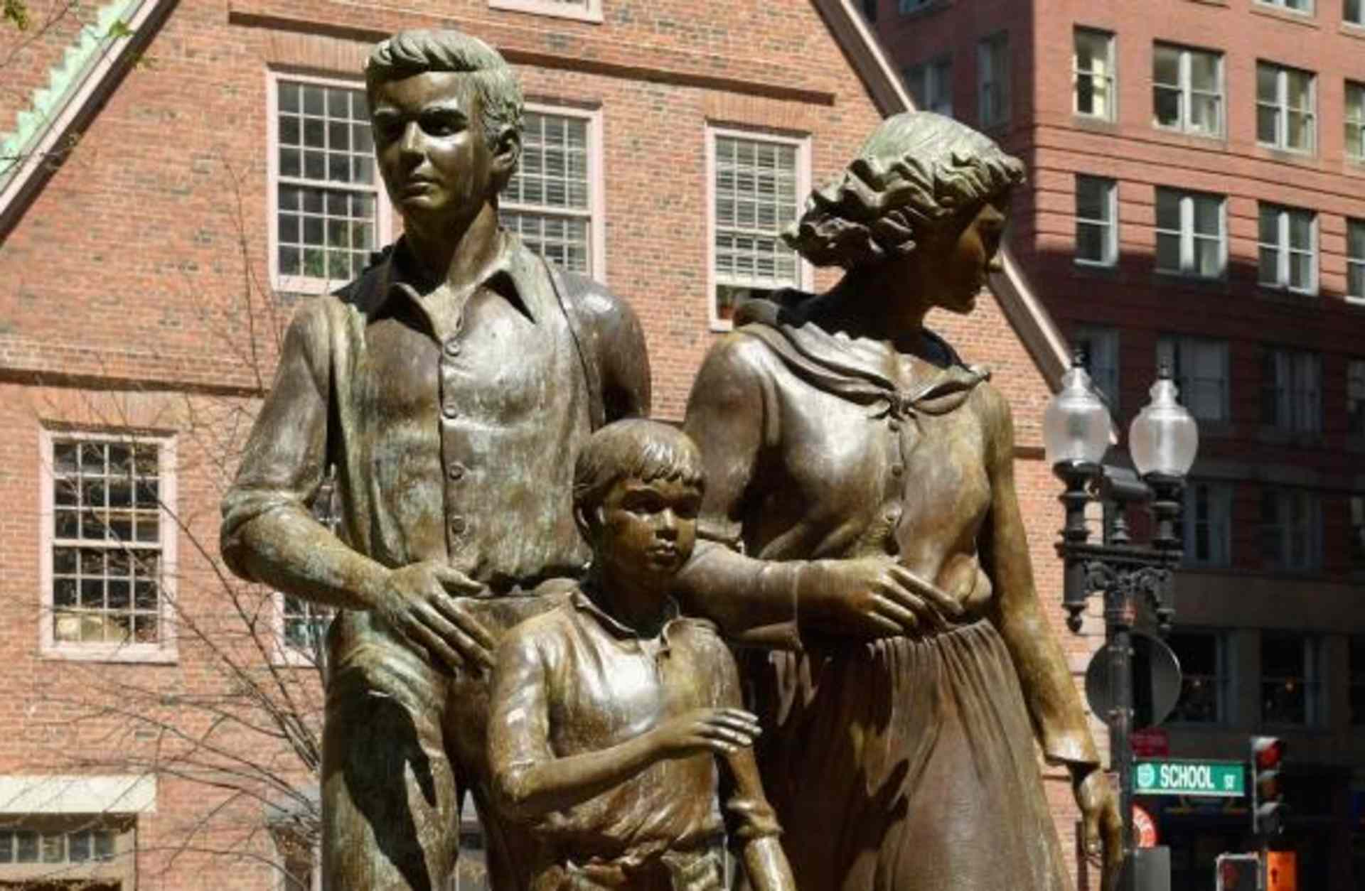 Monument to the Irish famine in Boston, Massachusetts. (Photo by Paul Marotta/Getty Images)