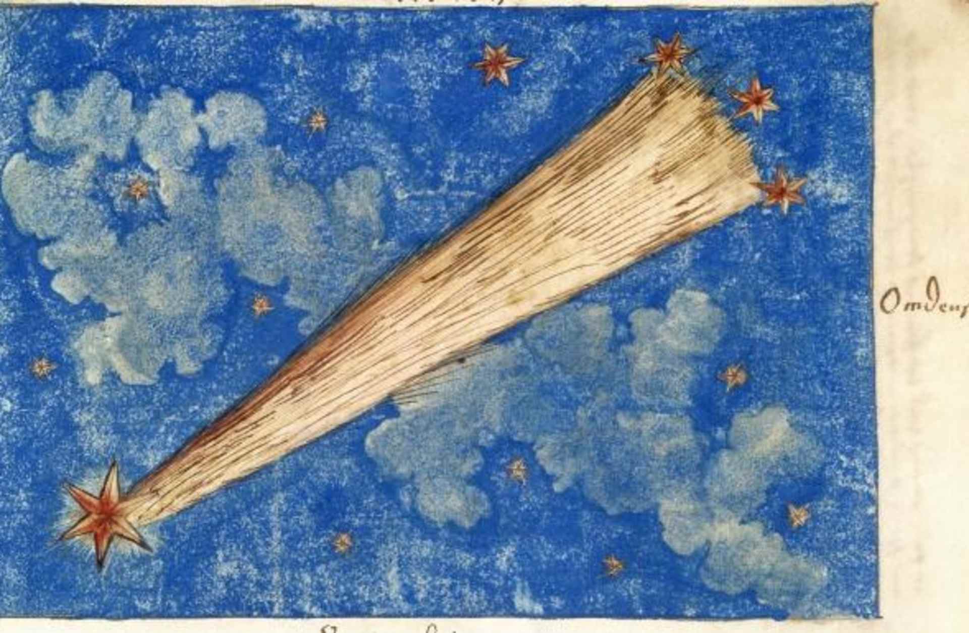 Painting of the comet of 1532, which was later identified as Halley’s Comet. (Credit: Science & Society Picture Library/SSPL/Getty Images)