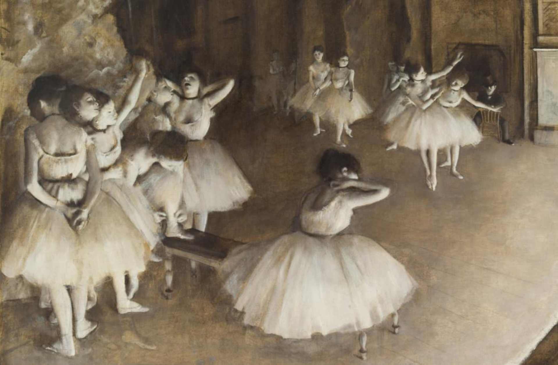 'Rehearsal on the Stage' by Edgar Degas, 1874. (Credit: Fine Art Images/Heritage Images/Getty Images)