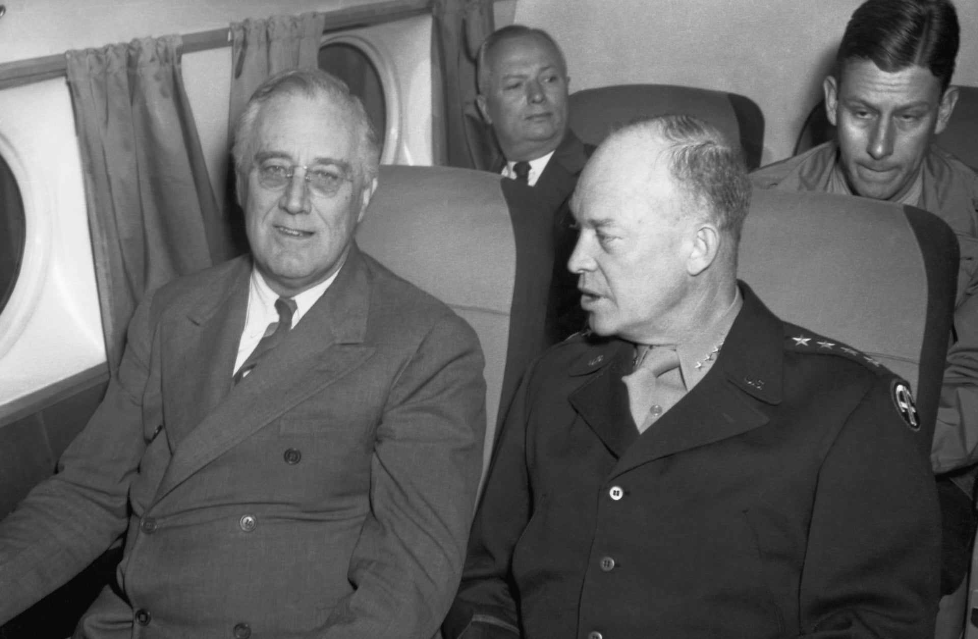 President Franklin Roosevelt and General Dwight Eisenhower, Tehran Conference 1943