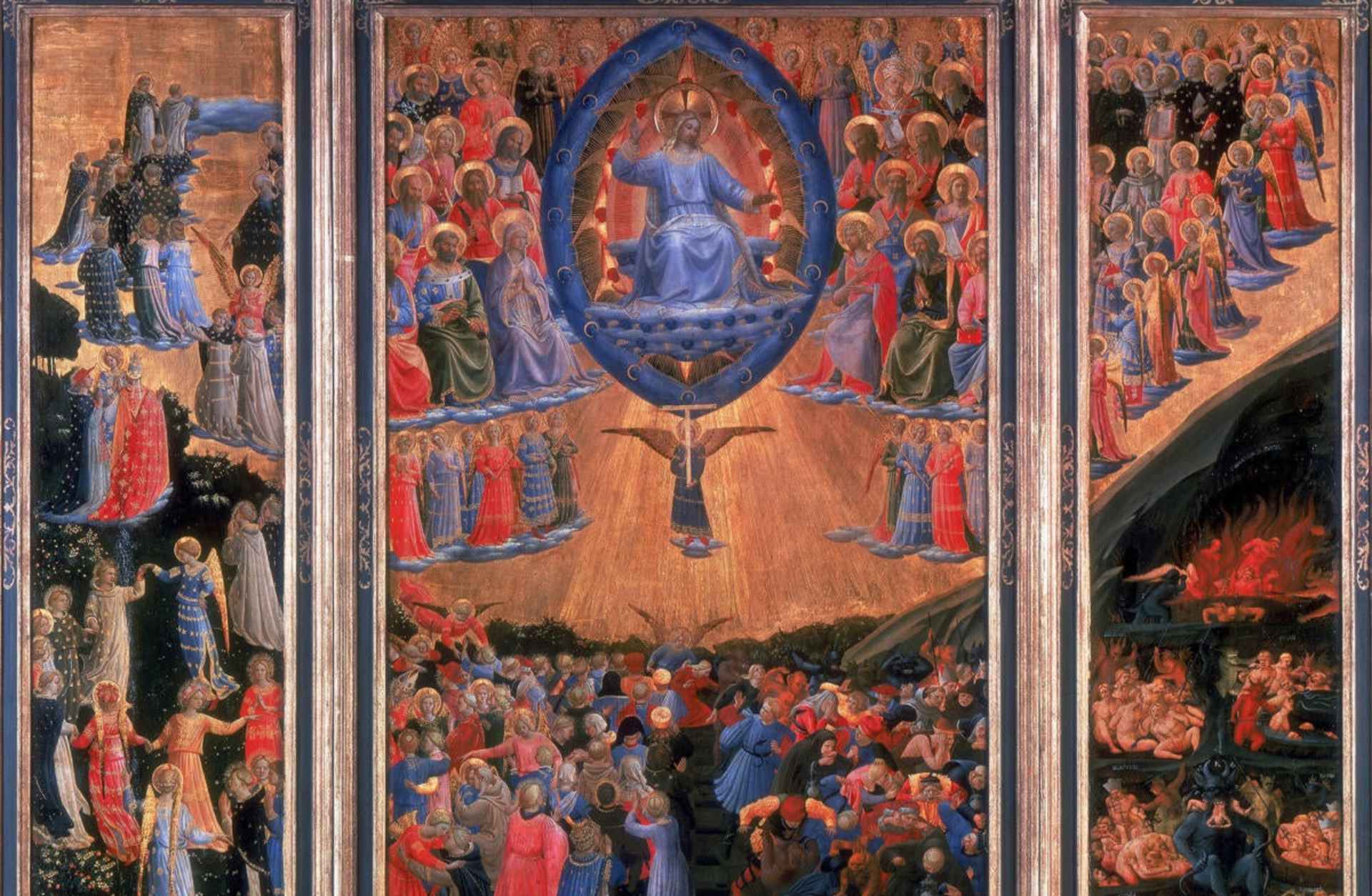 The Last Judgment,' showing heaven on the left and hell on the right, illustrates Christianity's unique promise of eternal salvation, something no pagan religions offered. Painted by Fra Angelico (1400-1455). (Credit: Universal History Archive/Getty Images)