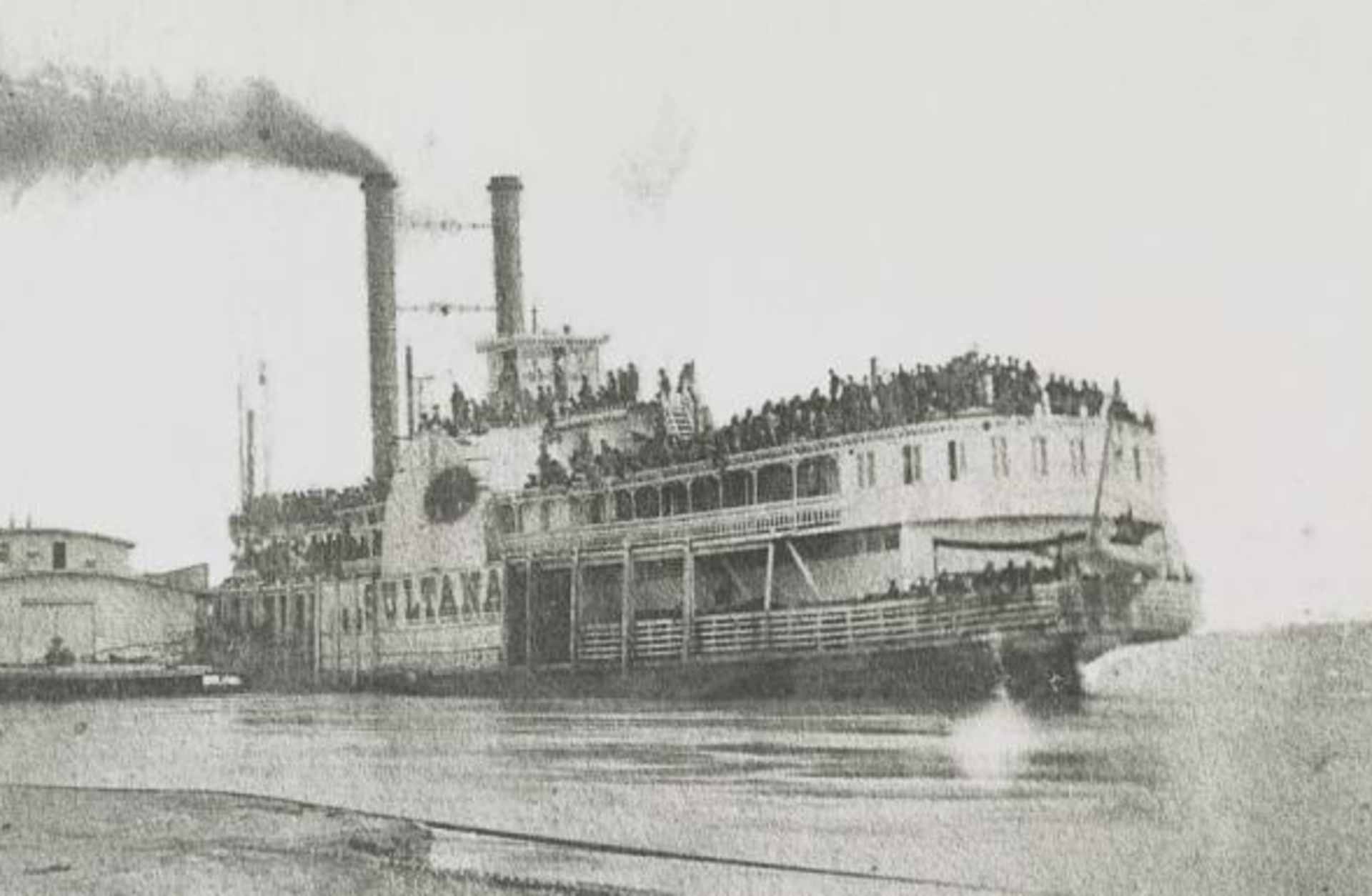 The overloaded Sultana before it sank on April 27, 1865.