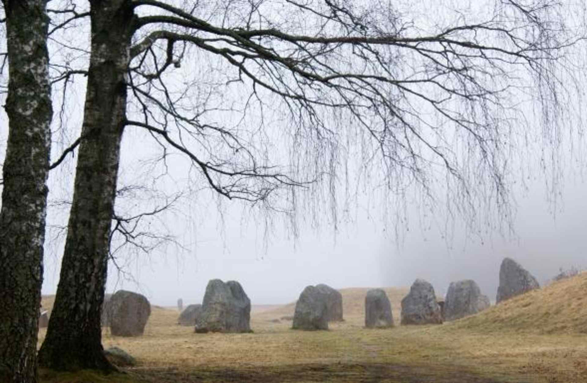 View of Viking burial site Anundshog, in Vasteras, Sweden. (Credit: Rose-Marie Murray/Alamy Stock Photo)