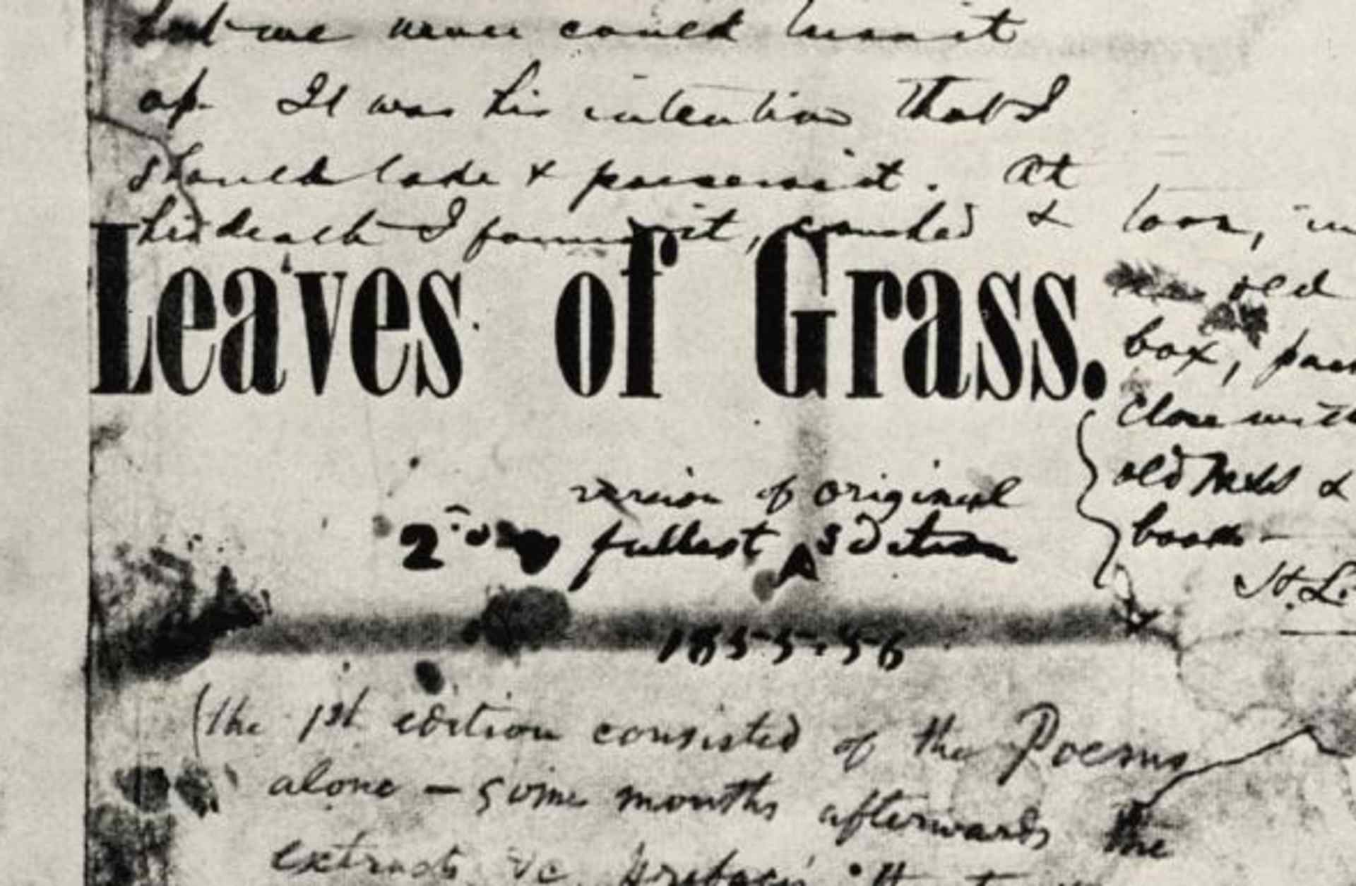 Walt Whitman's copy of the first edition of "Leaves of Grass."