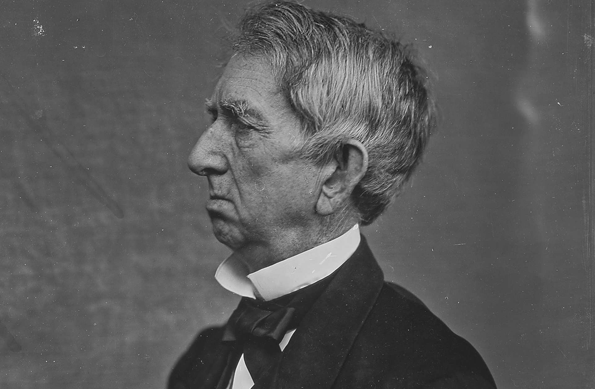 Portrait of former U.S. Secretary of State William H. Seward seated in profile, 1863. 