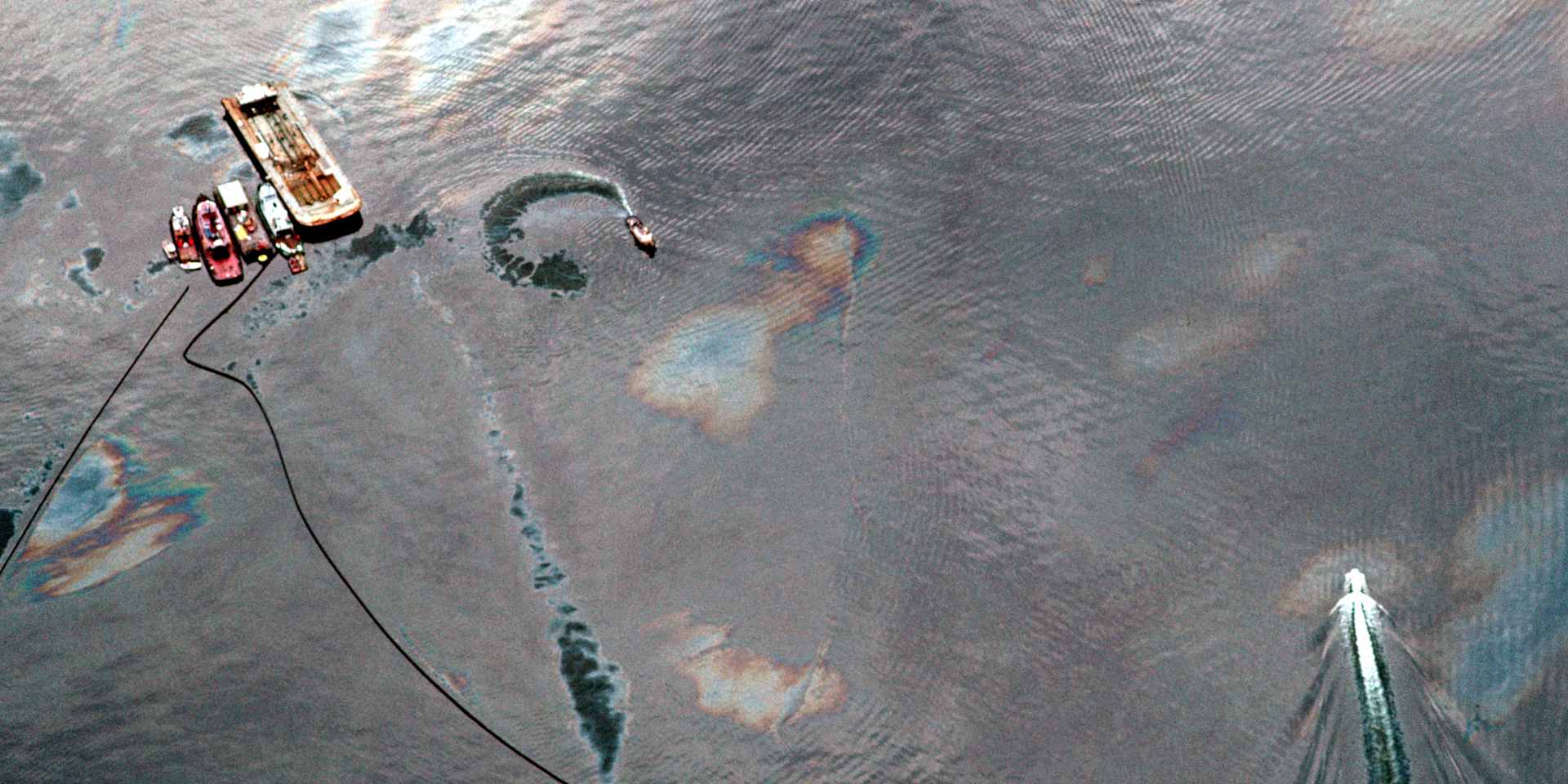 Aerial View of Exxon Valdez Oil Spill