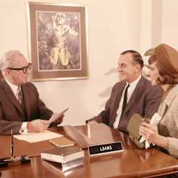 960s MAN INTERVIEWING...