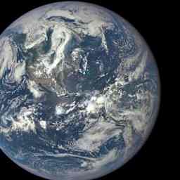 A view of Earth from 1 million miles away.