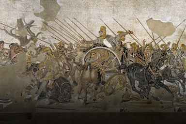 Battle of Issus between Alexander the Great and Darius and the Perisan Empire