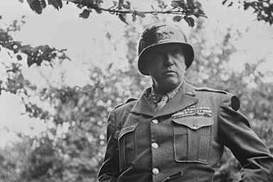 General George Patton led the American Army in World War II across France to Germany.