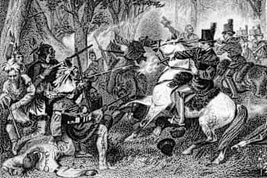October 1813: Death of Shawnee Chief Tecumseh, at the Battle of Thames in the War of 1812.
