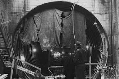 9 New Deal Infrastructure Projects That Changed America, Lincoln Tunnel construction