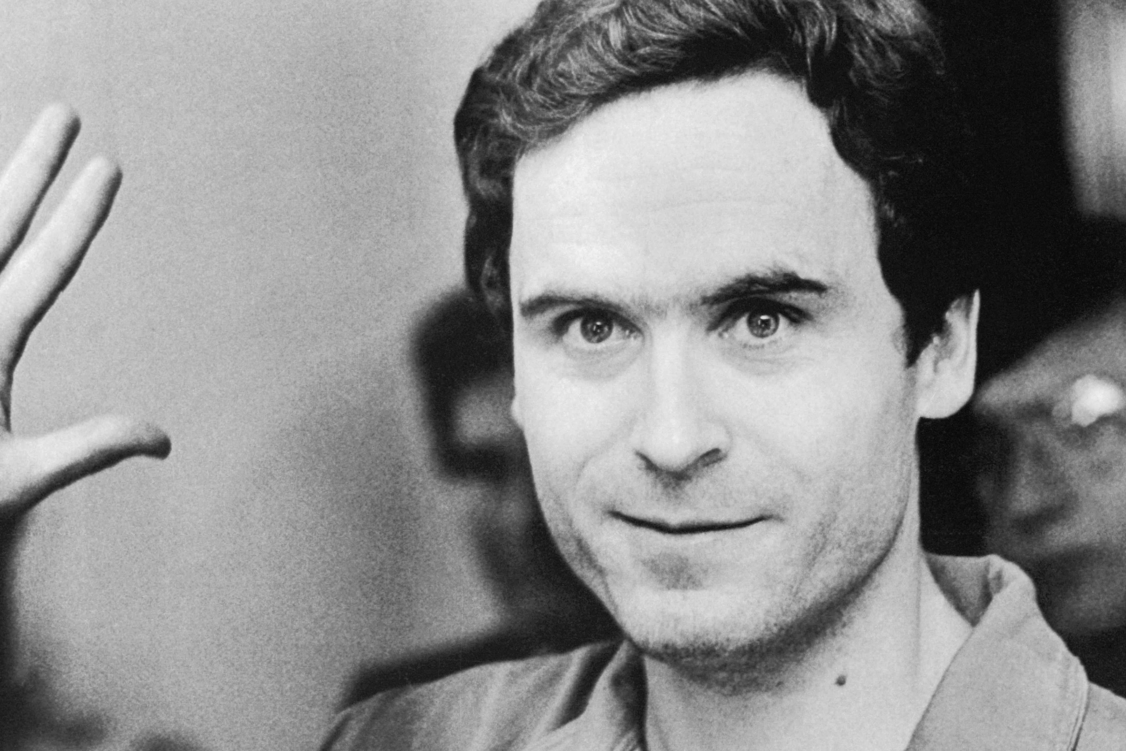 Close Up Portrait of Ted Bundy Waving