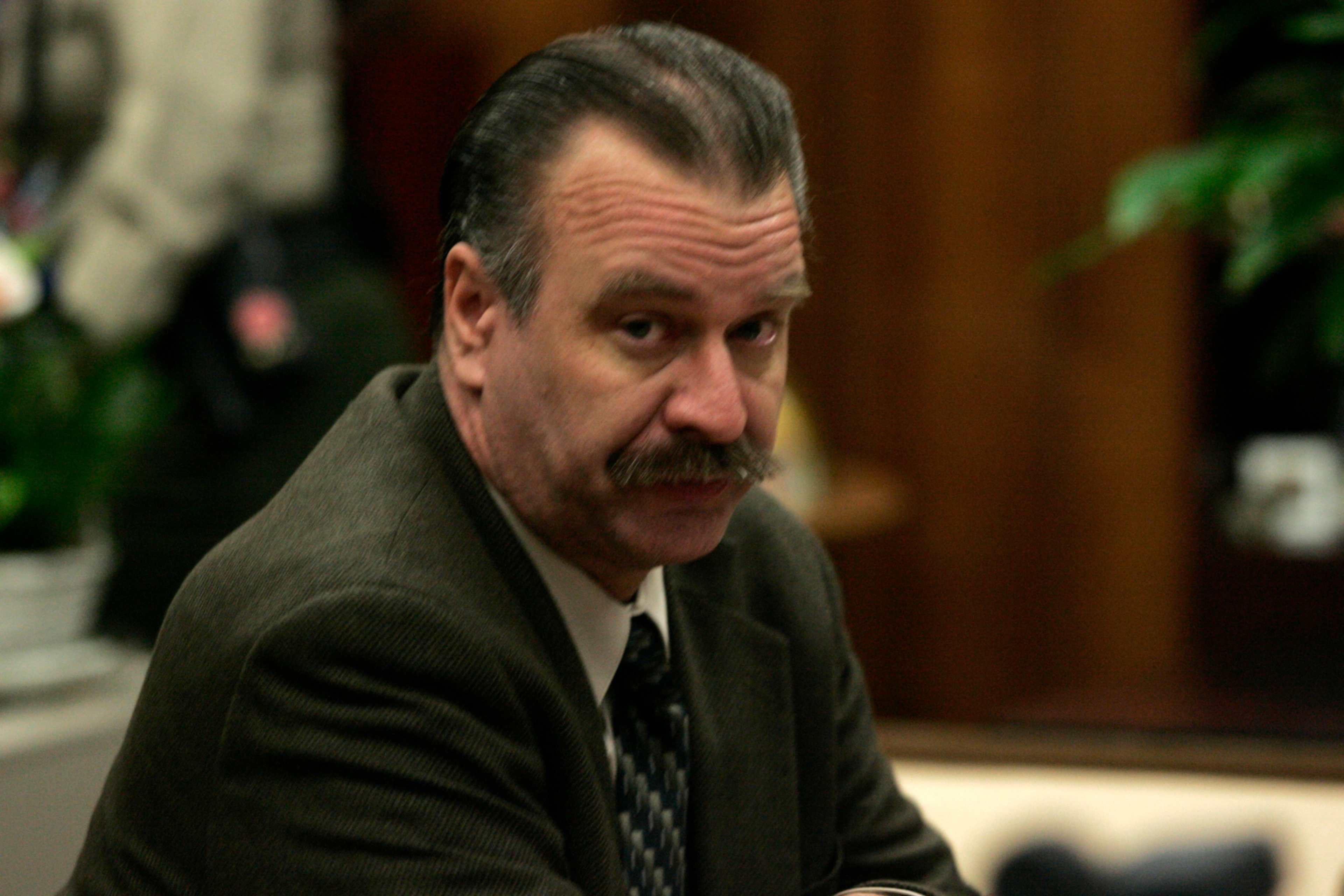 Wayne Adam Ford (Cq), the long haul trucker accused of killing four women across the state, appears at San Bernardino Superior court at the start of trial on Monday afternoon after a jury selection in morning. Ford stands accused of picking up four prostitutes or drifters, usually while on his trucking runs, and killing the women after sex. Their bodies were dumped in waterways in Humboldt, Kern and San Bernardino counties.