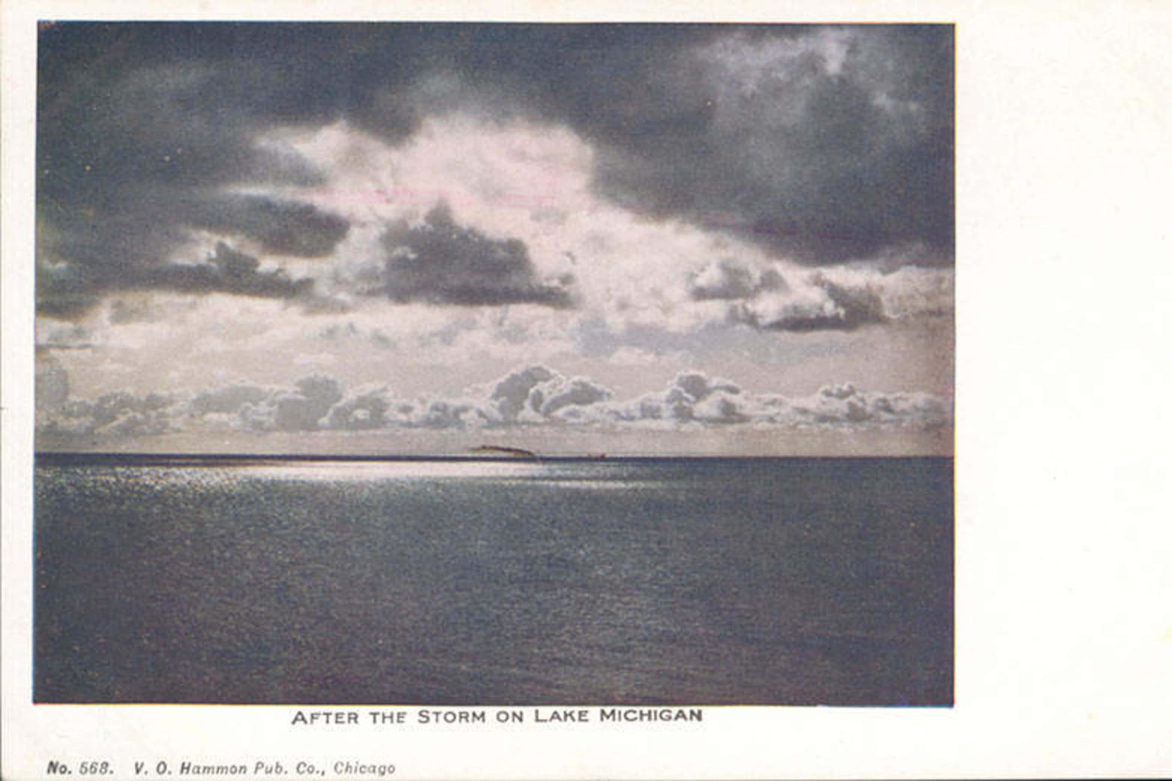 seascape painting: After the Storm on Lake Michigan
