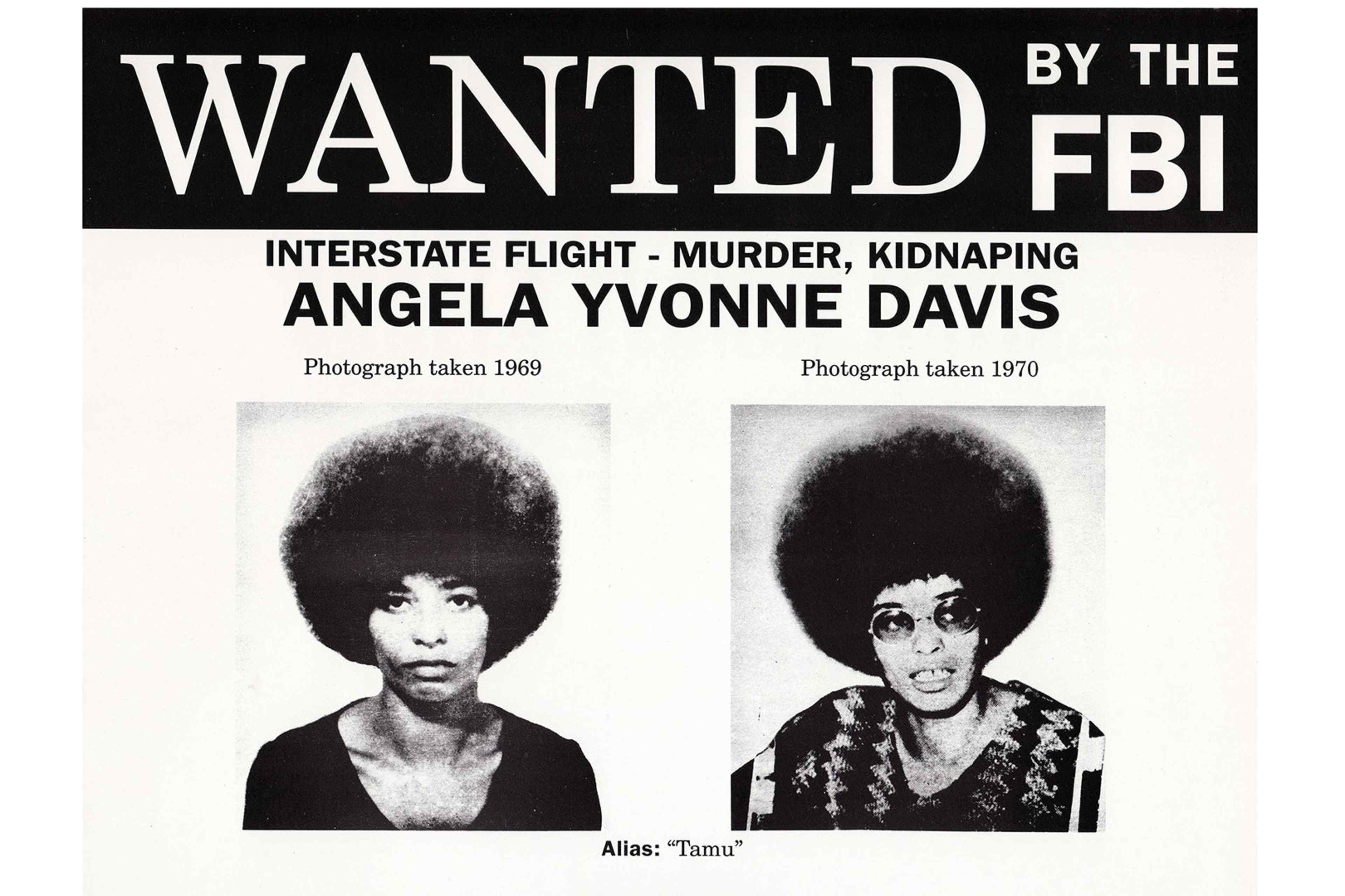 The 1970 FBI Wanted poster for Angela Davis.