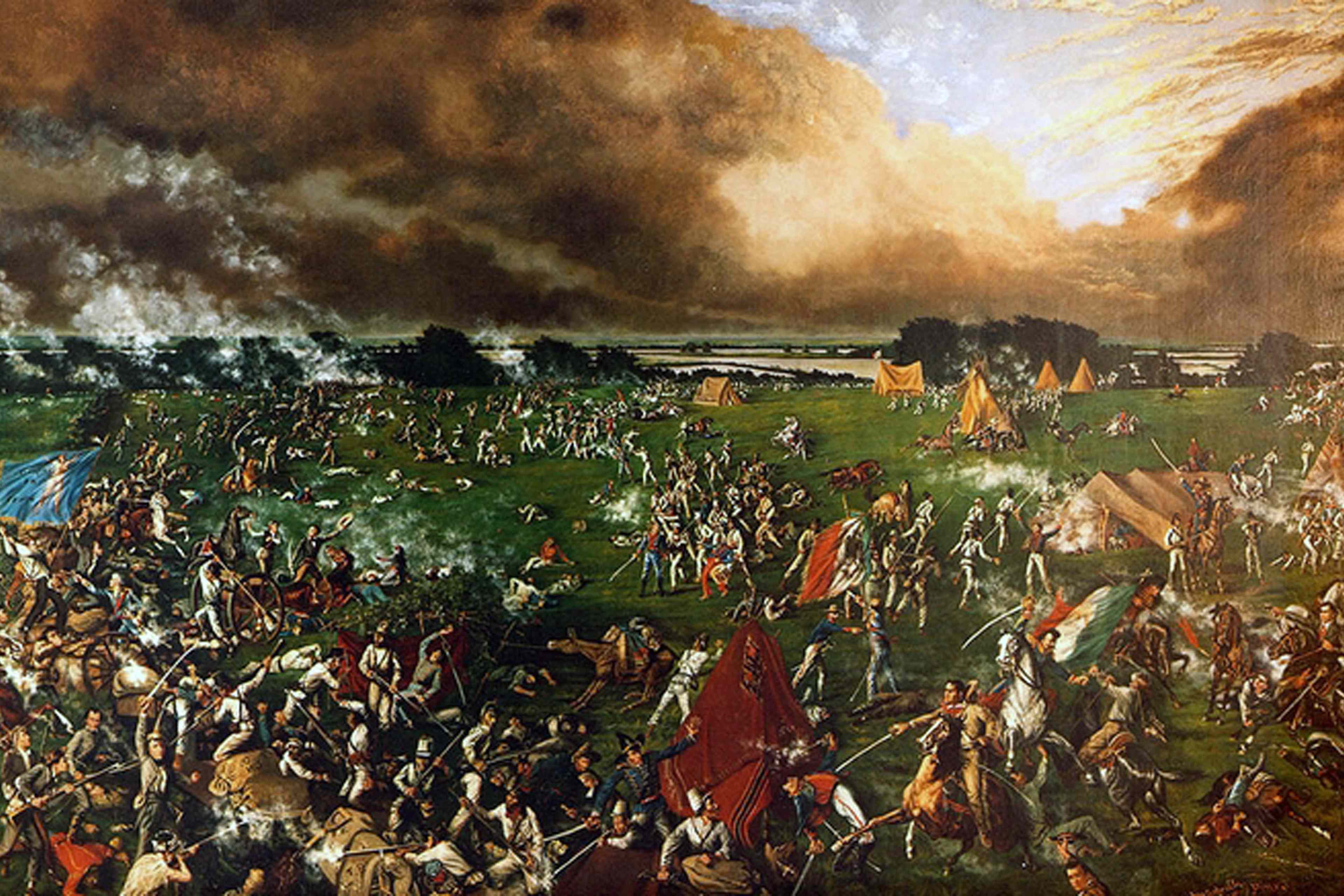 Battle of San Jacinto during the Texas War of Independence (from Mexico) also called the Texas Revolution.