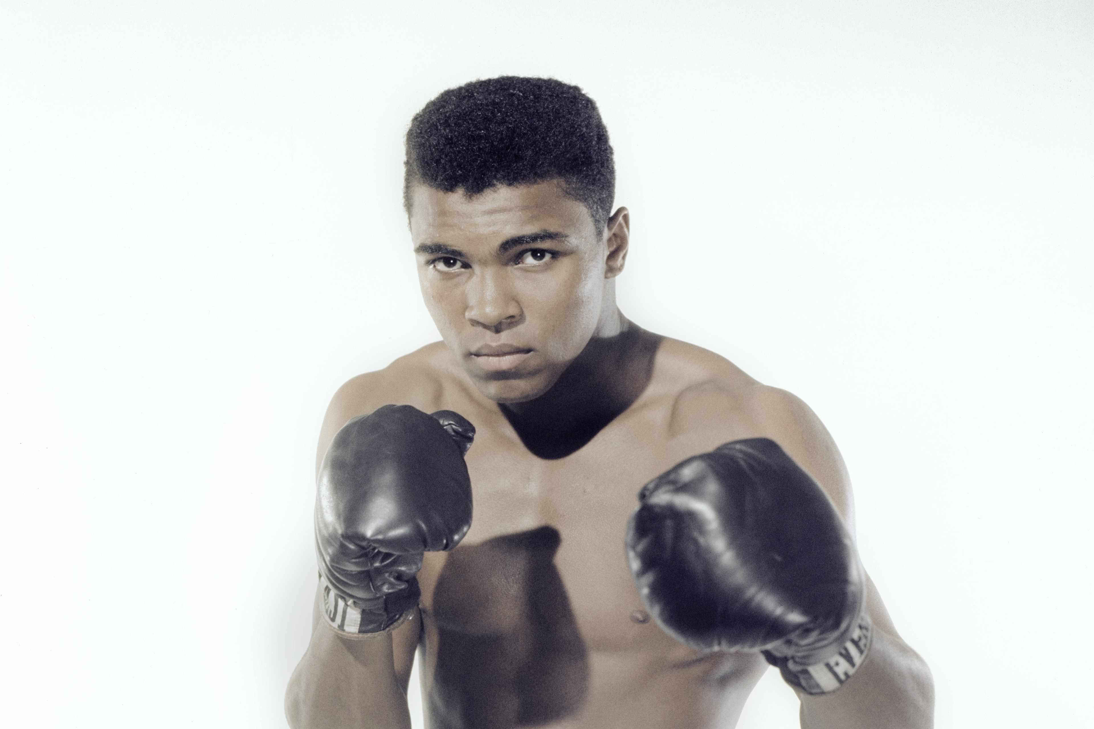 BRONX, NY - MAY 17: Cassius Clay, 20 year old heavyweight contender from Louisville, Kentucky poses for the camera on May 17, 1962 in Bronx, New York. (Photo by Stanley Weston/Getty Images)