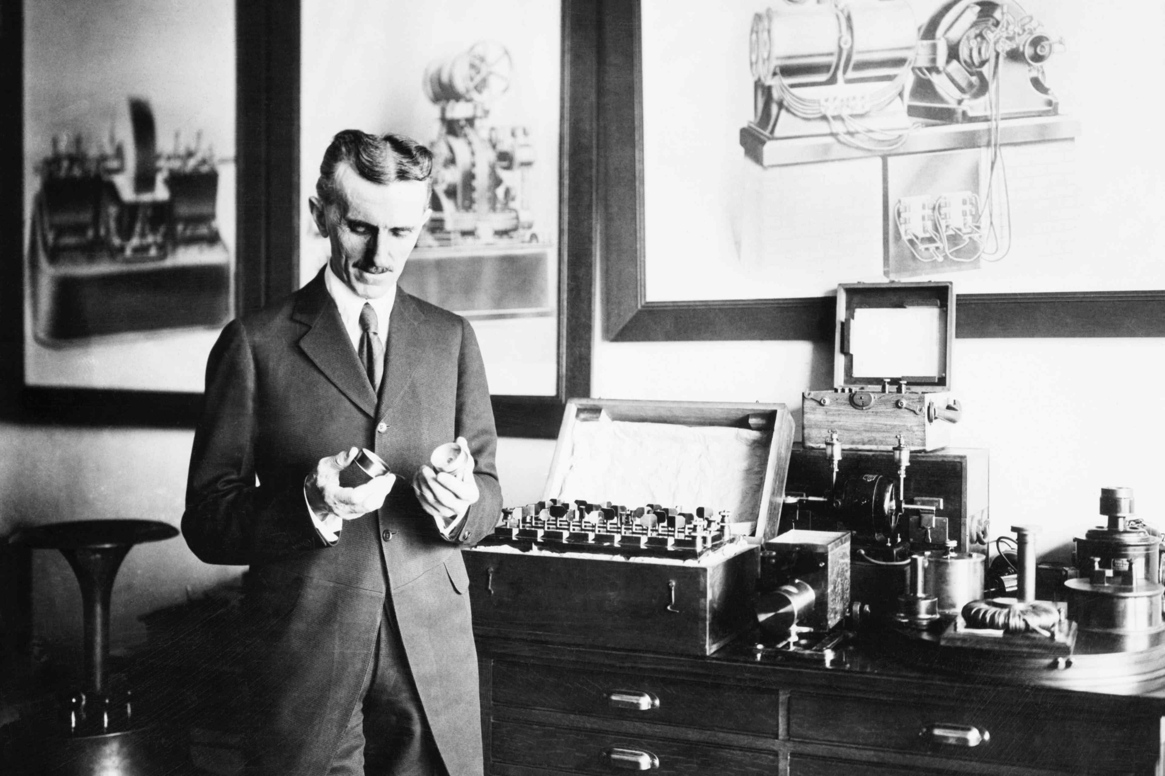 Serbian-American inventor and discoverer of magnetic field rotations leading to the use of alternating-currents in electrical machinery and the induction coil known as the "Tesla coil."